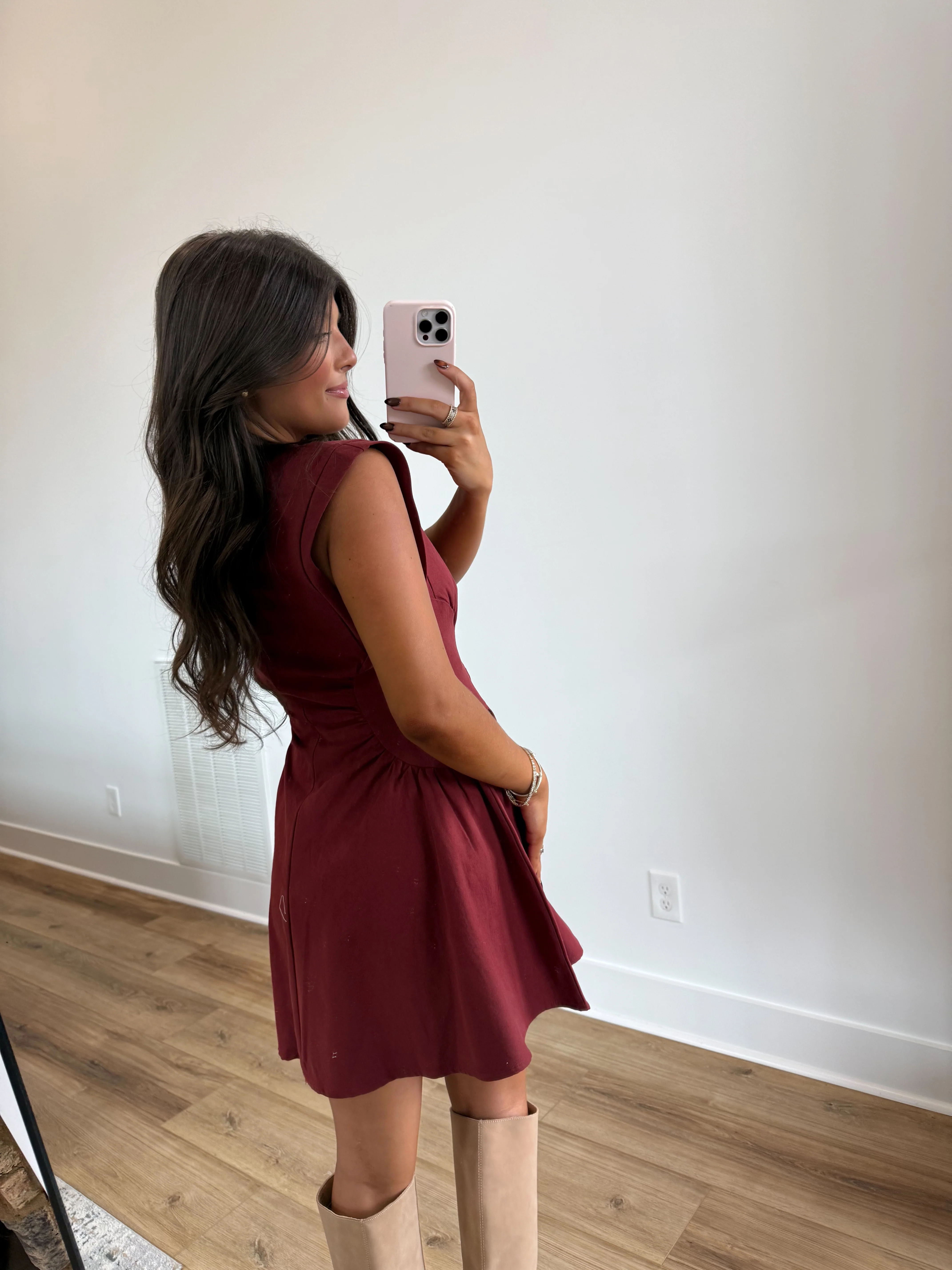 Burgundy Pecan Dress - Image 6