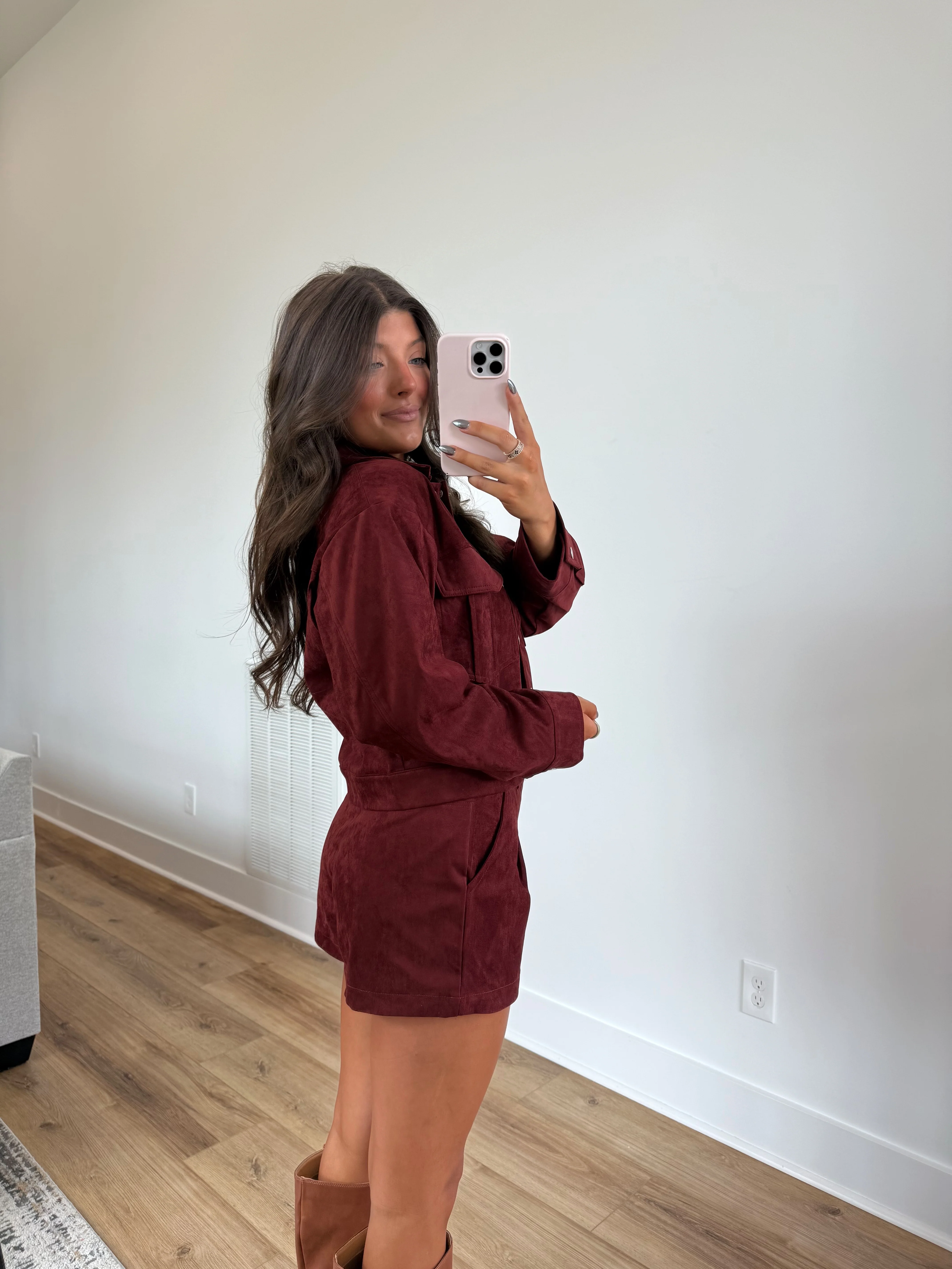Burgundy Suede Set - Image 7
