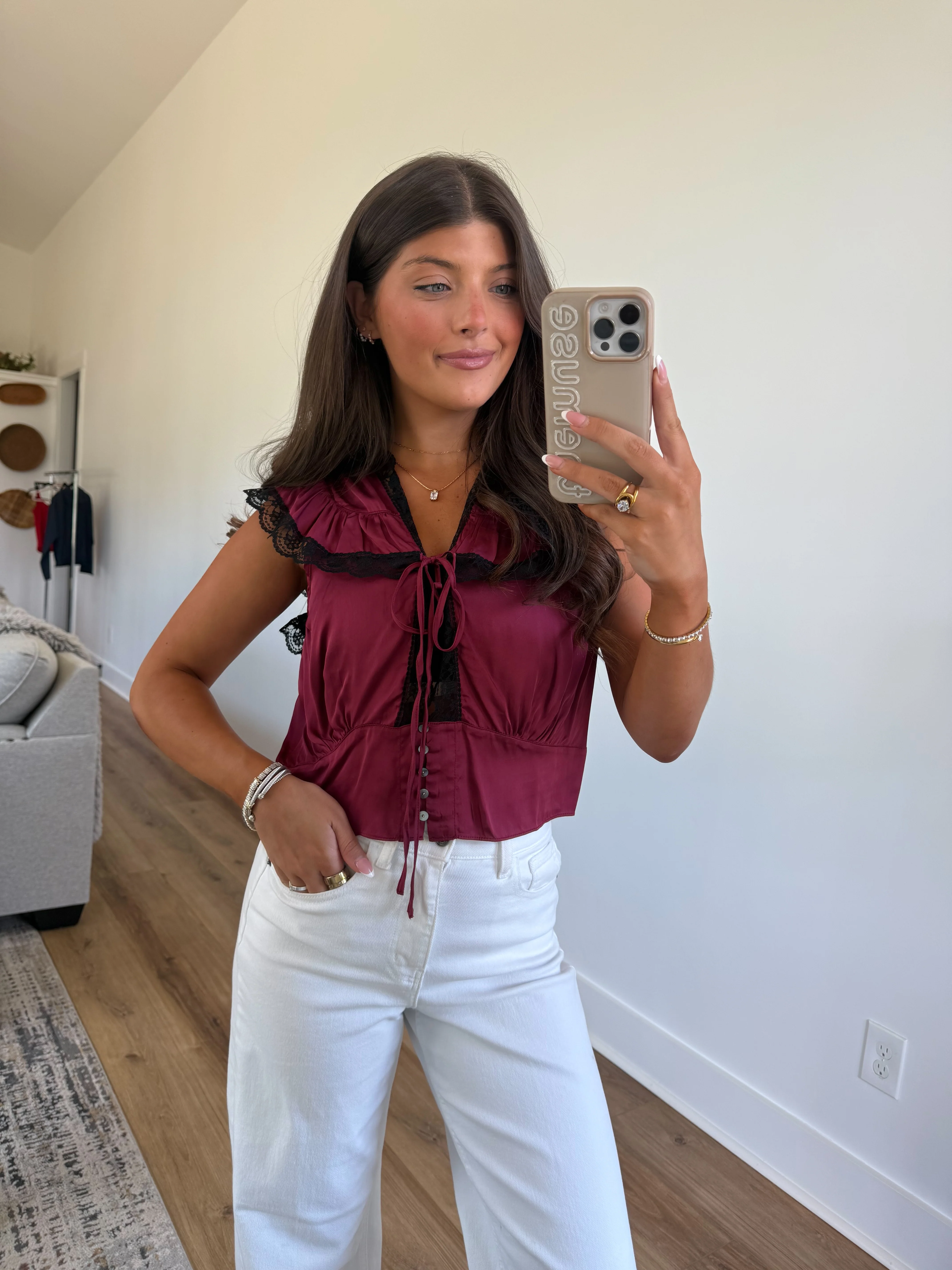 Cabernet Lace Top