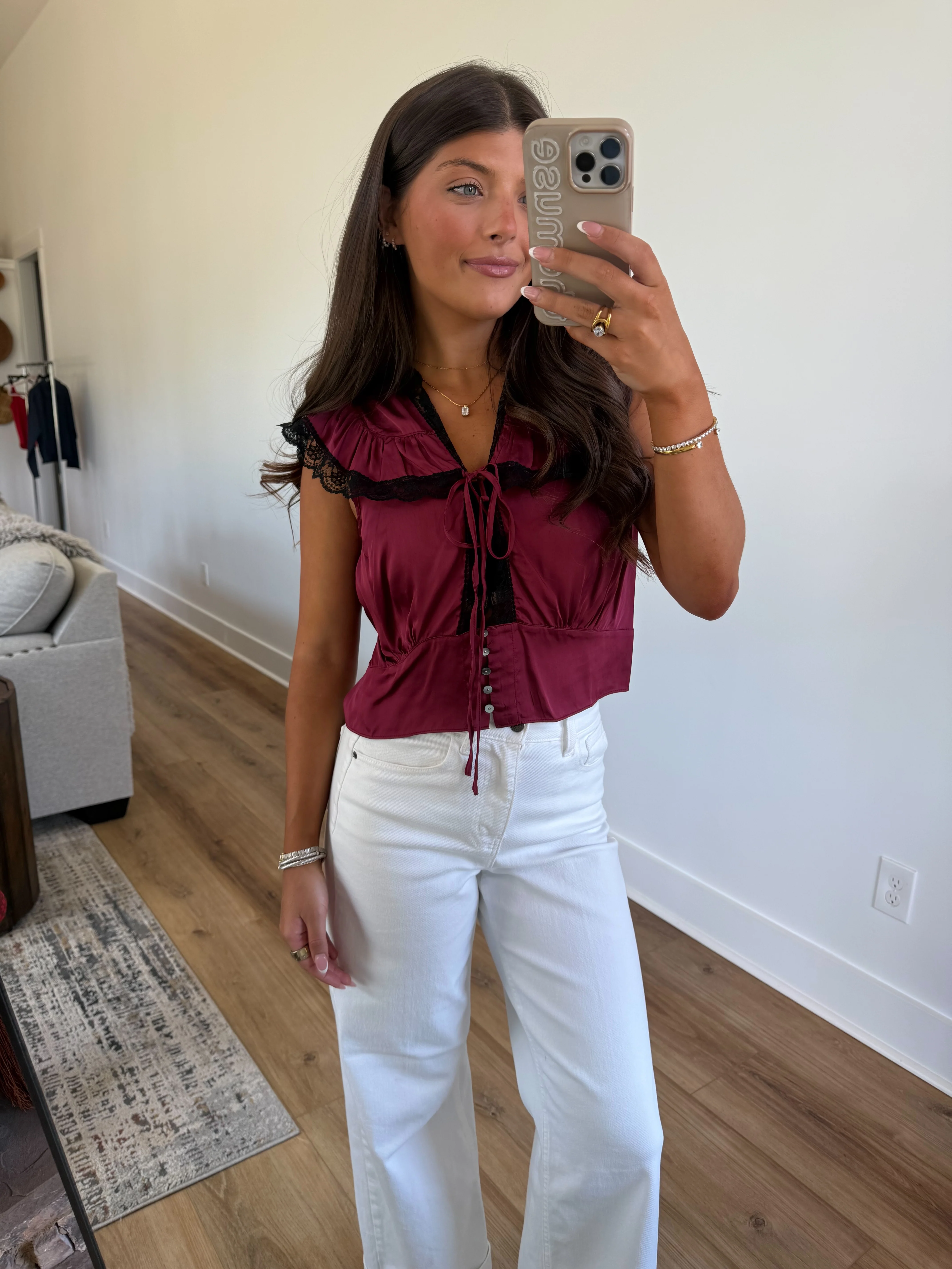 Cabernet Lace Top - Image 2