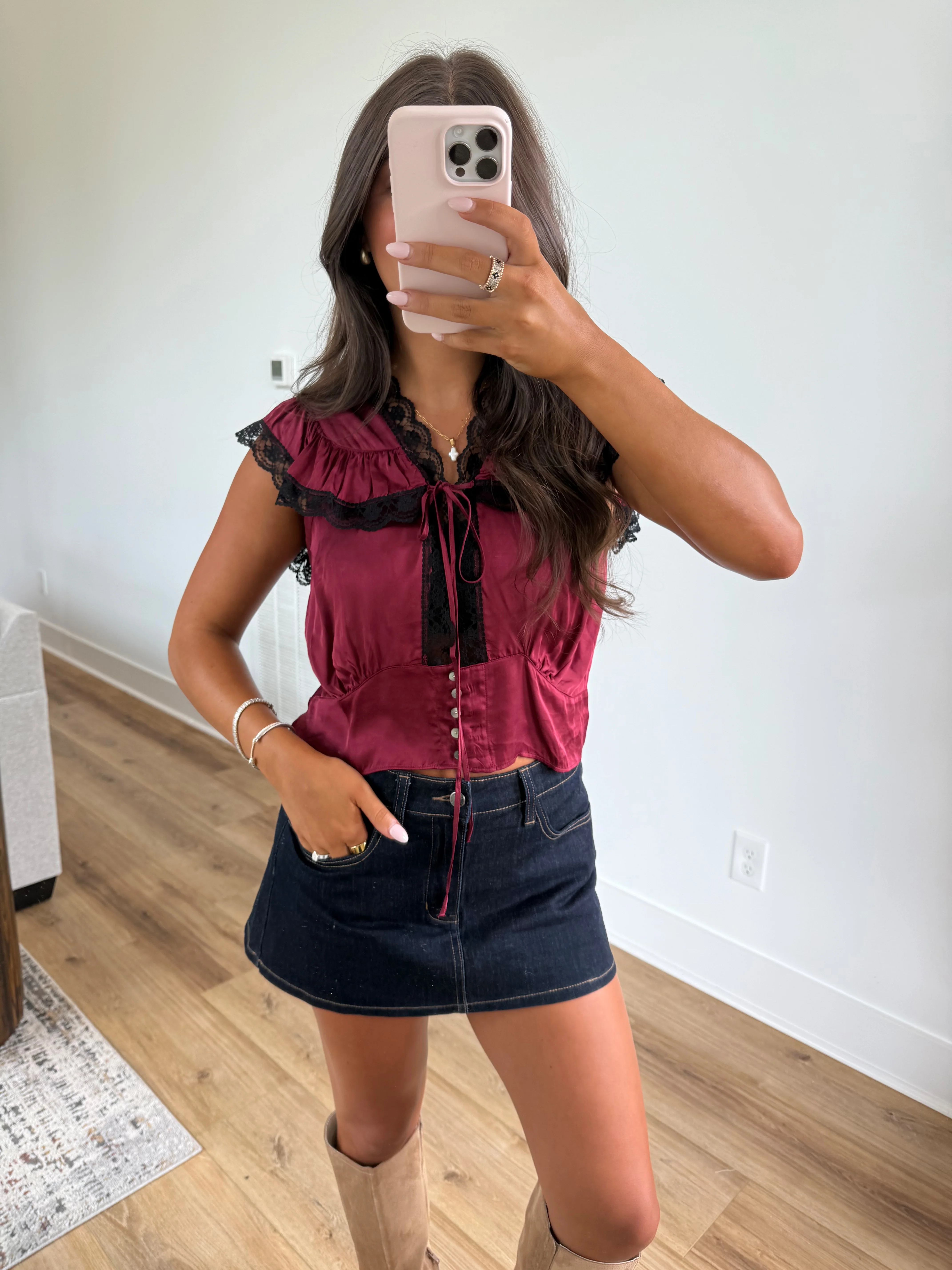 Cabernet Lace Top - Image 2