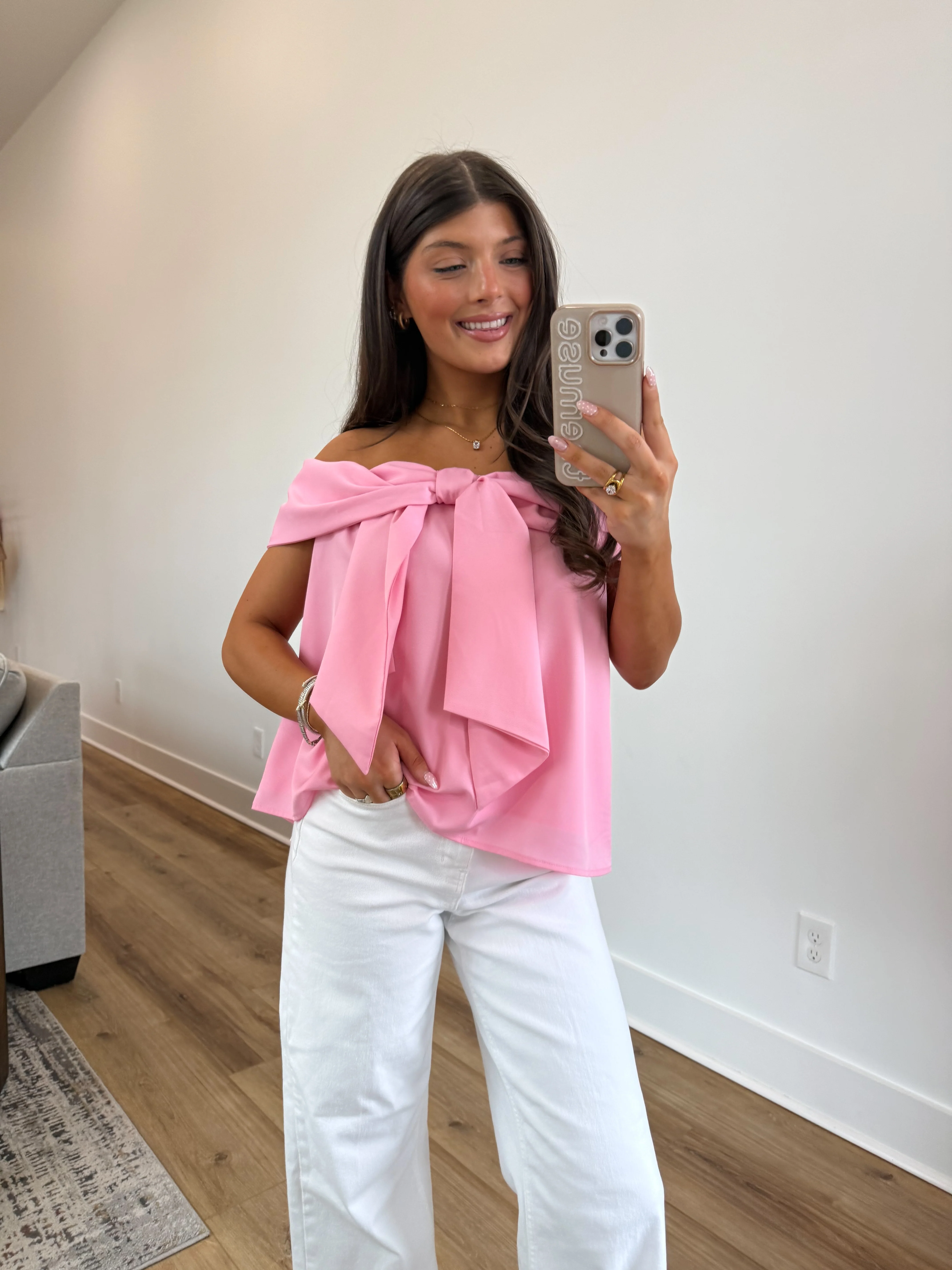 Candy Pink Bow Top - Image 3