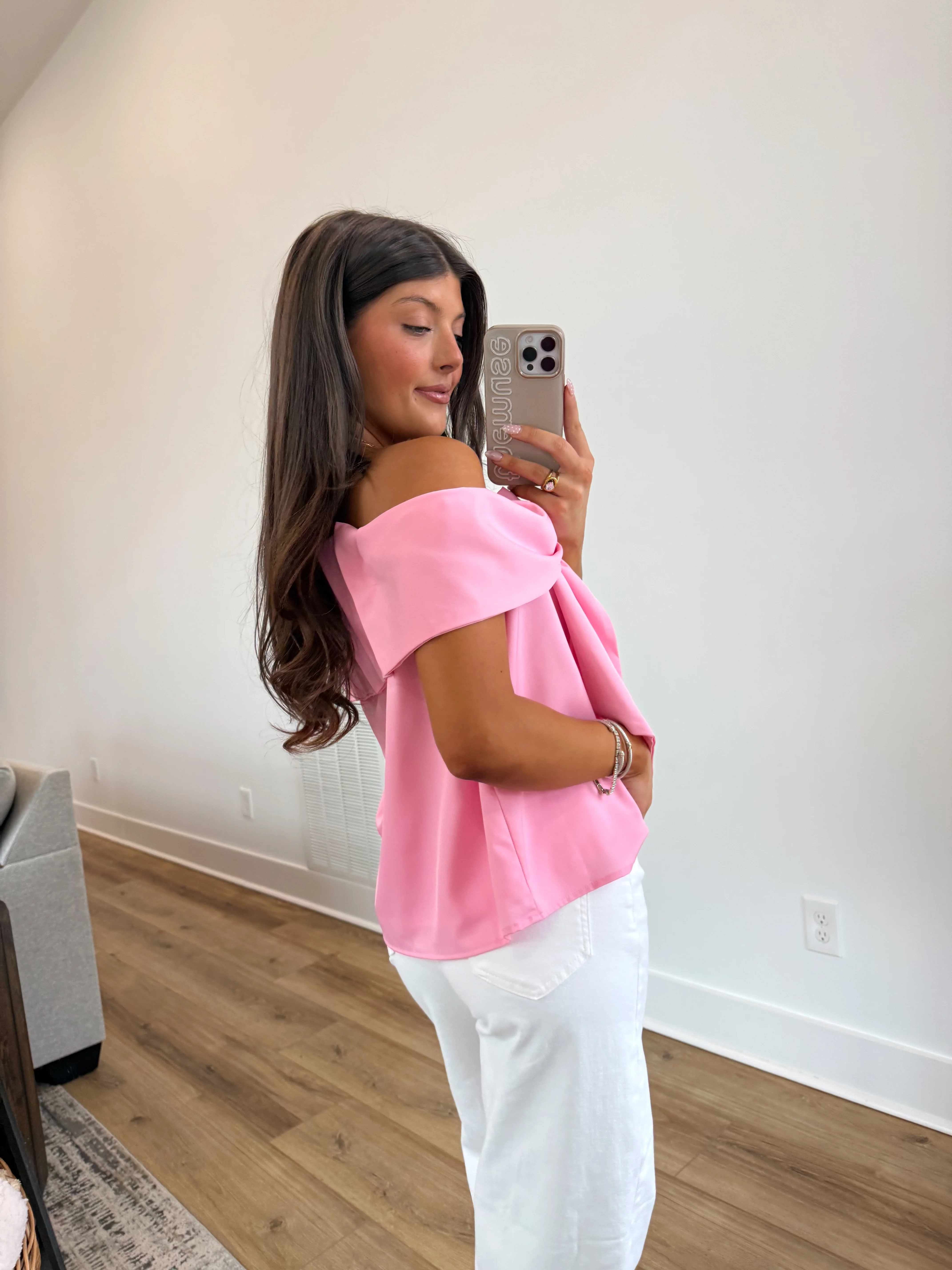 Candy Pink Bow Top - Image 4