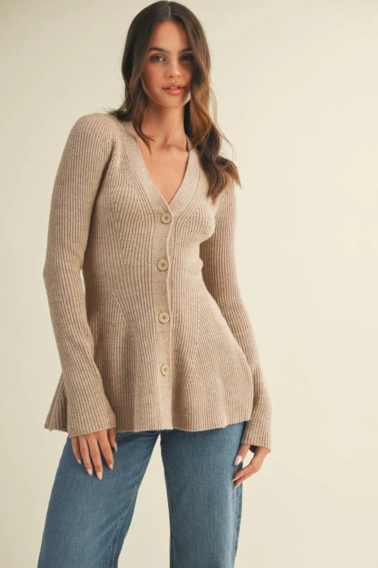 Caramel Knit Cardigan - Image 3