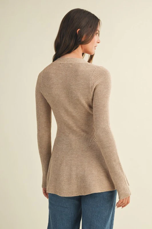 Caramel Knit Cardigan - Image 4