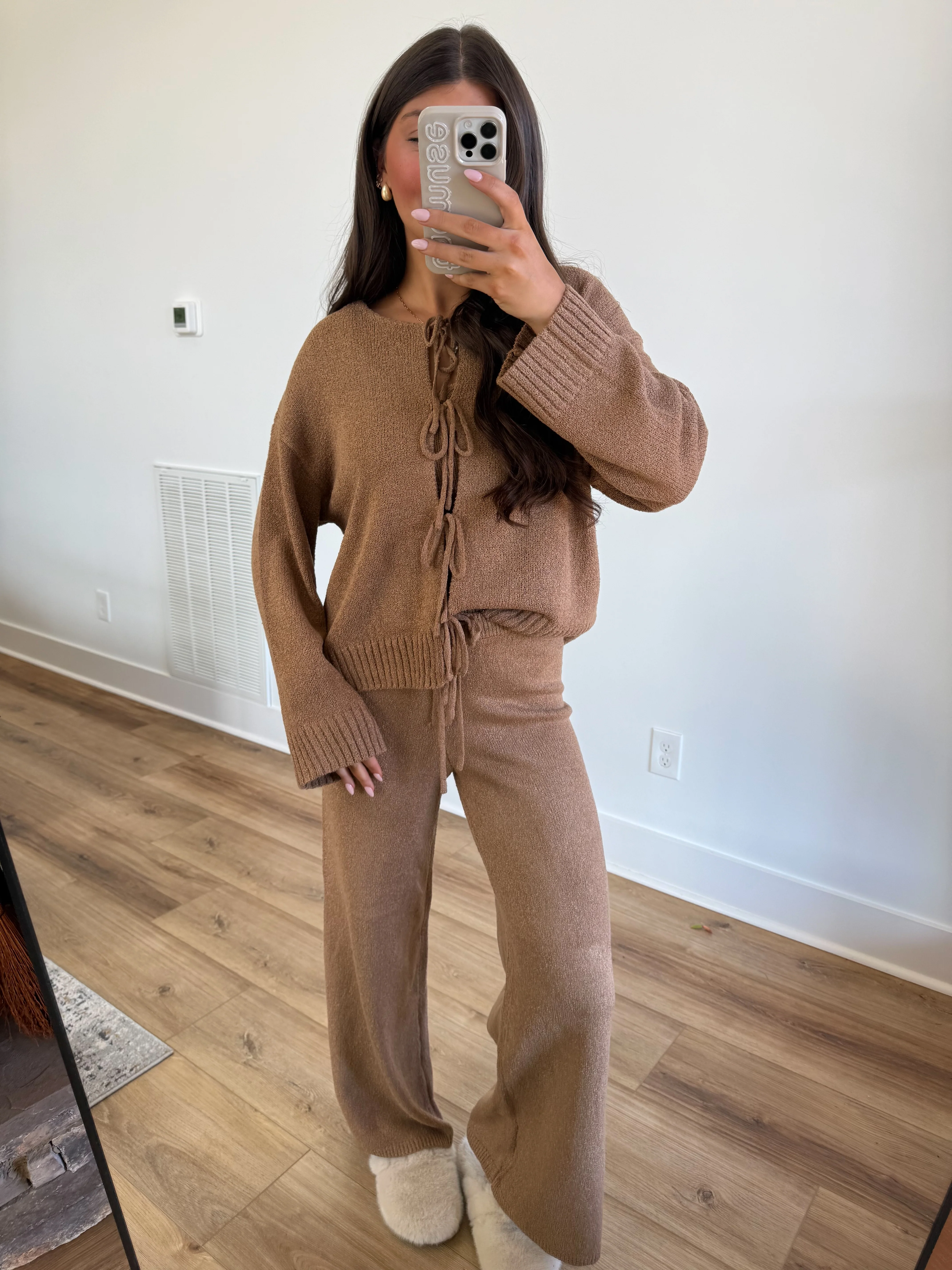 Caramel Tie Cardigan Set (3 piece) - Image 2