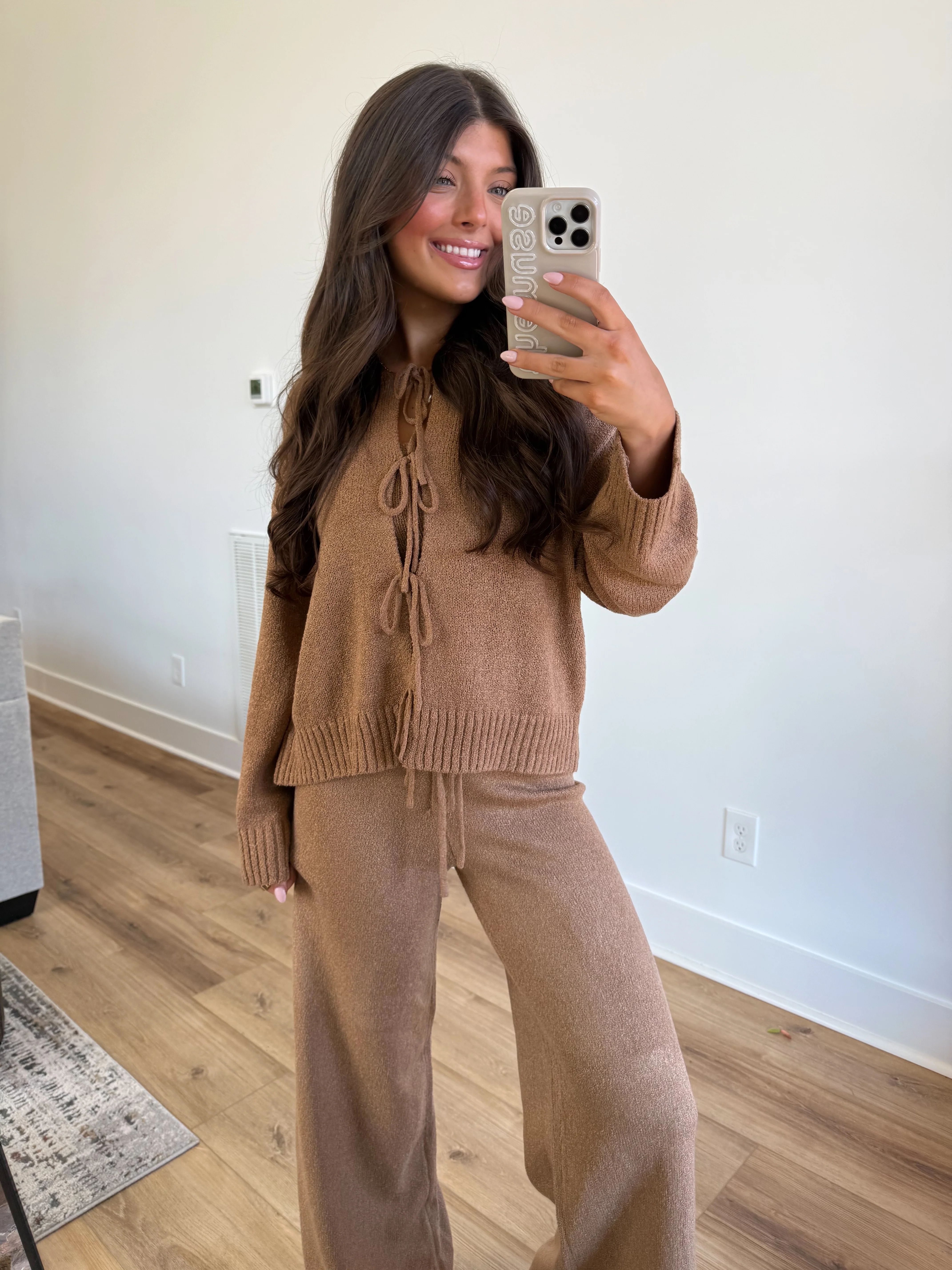 Caramel Tie Cardigan Set (3 piece) - Image 3