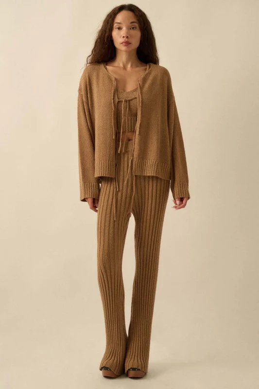Caramel Tie Cardigan Set (3 piece) - Image 8
