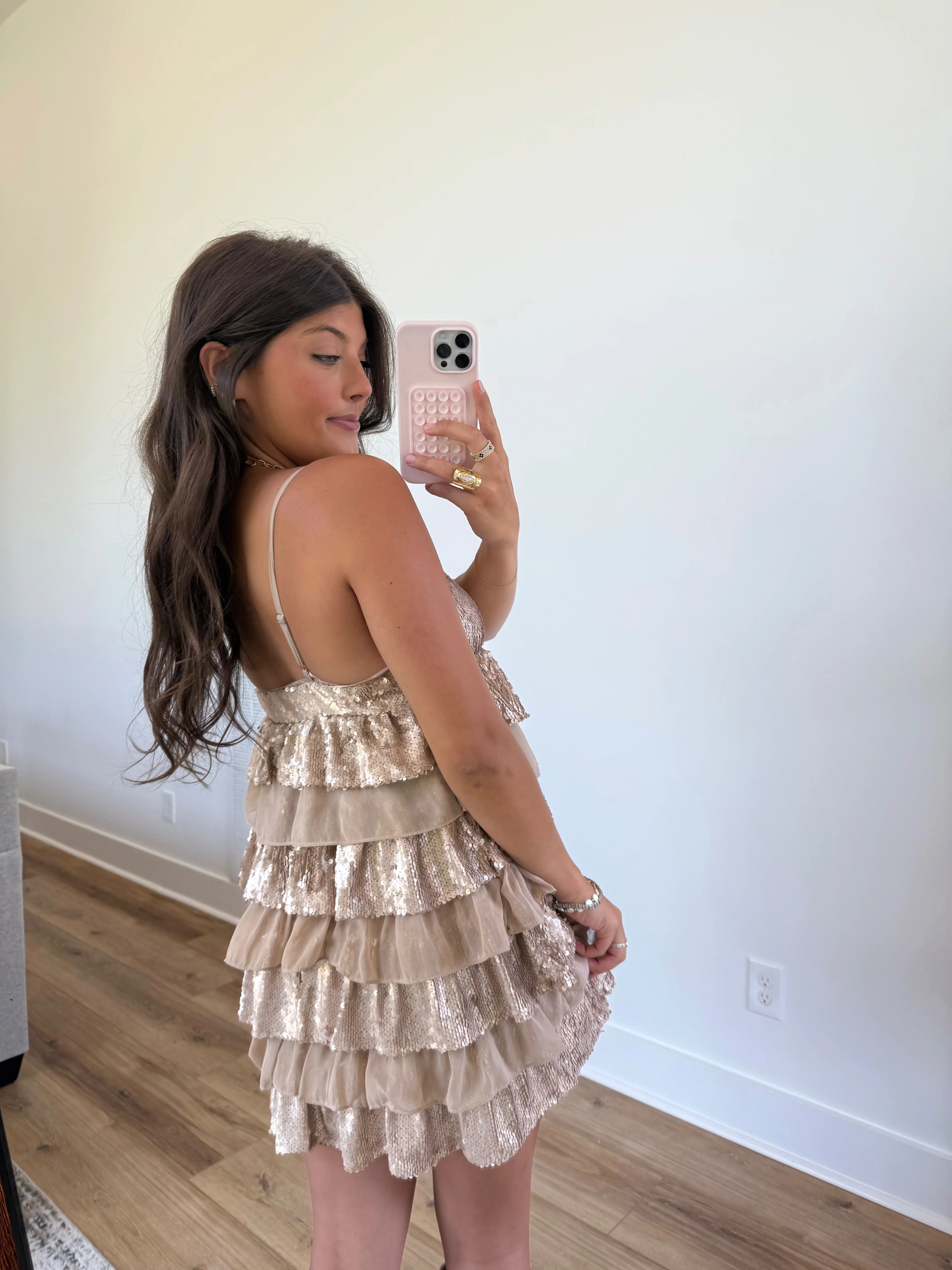 Champagne Showdown Mini Dress - Image 4