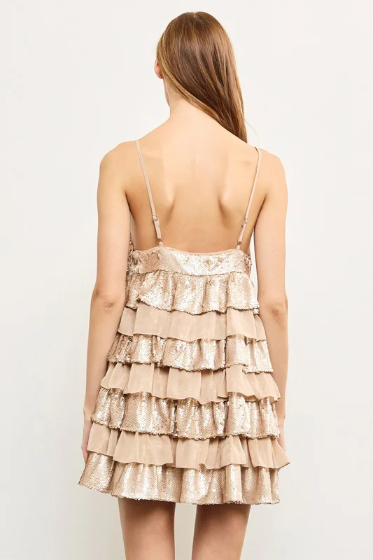 Champagne Showdown Mini Dress - Image 6