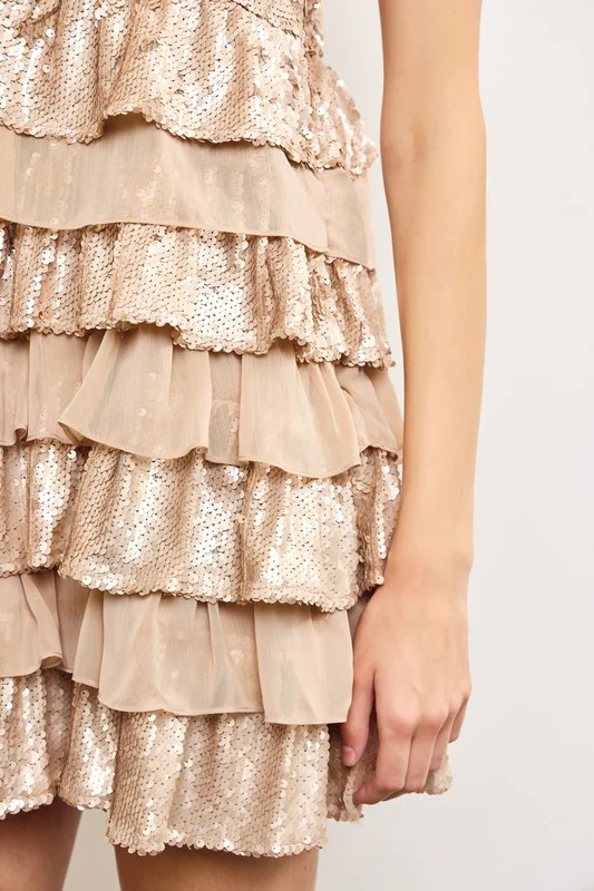 Champagne Showdown Mini Dress - Image 7
