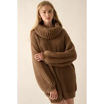 Charlie Knit Dress (Brown) - Image 6