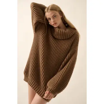 Charlie Knit Dress (Brown) - Image 7