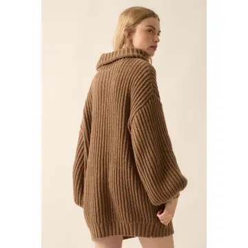 Charlie Knit Dress (Brown) - Image 8
