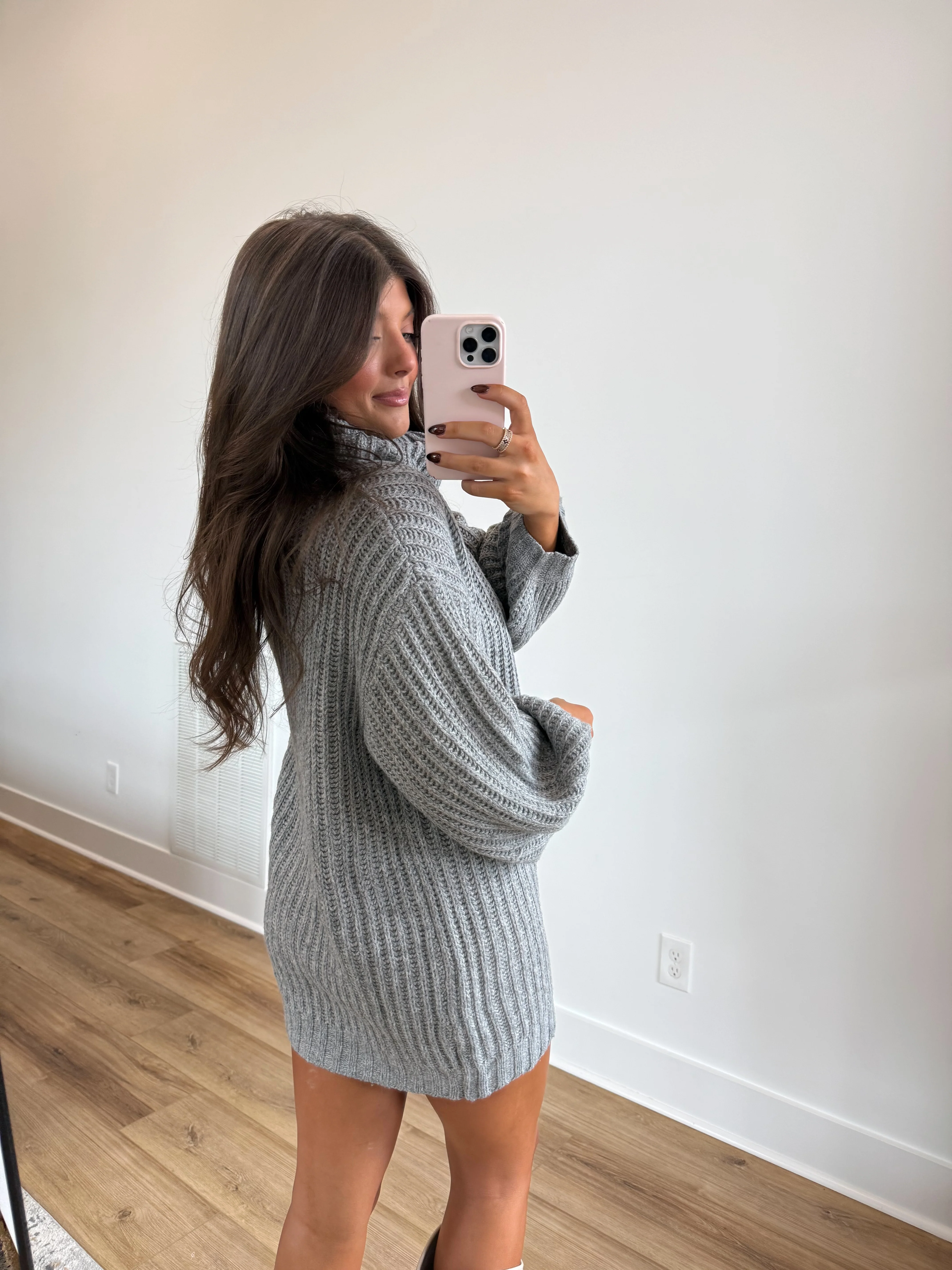Charlie Knit Dress (Grey) - Image 3