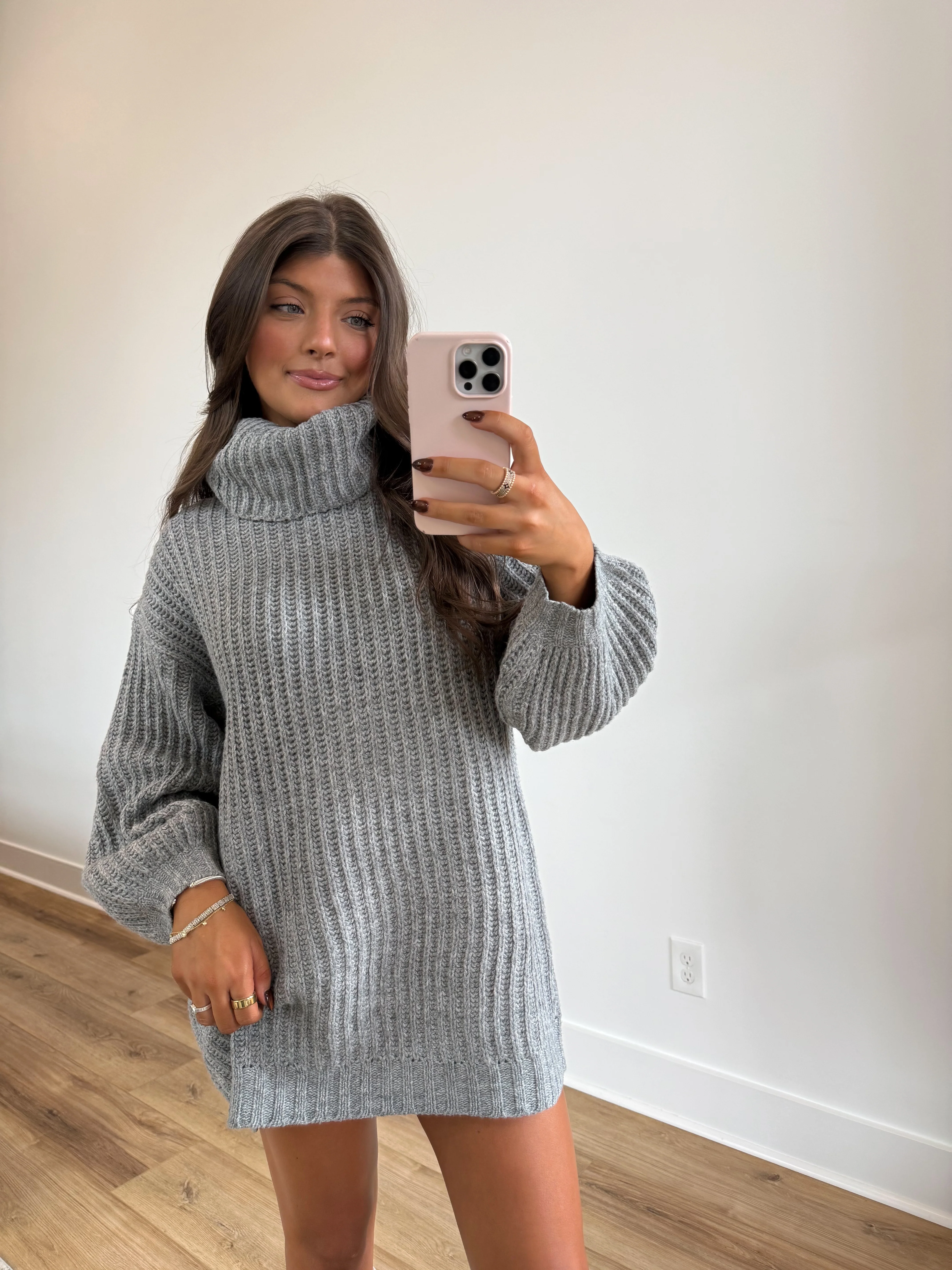Charlie Knit Dress (Grey) - Image 5