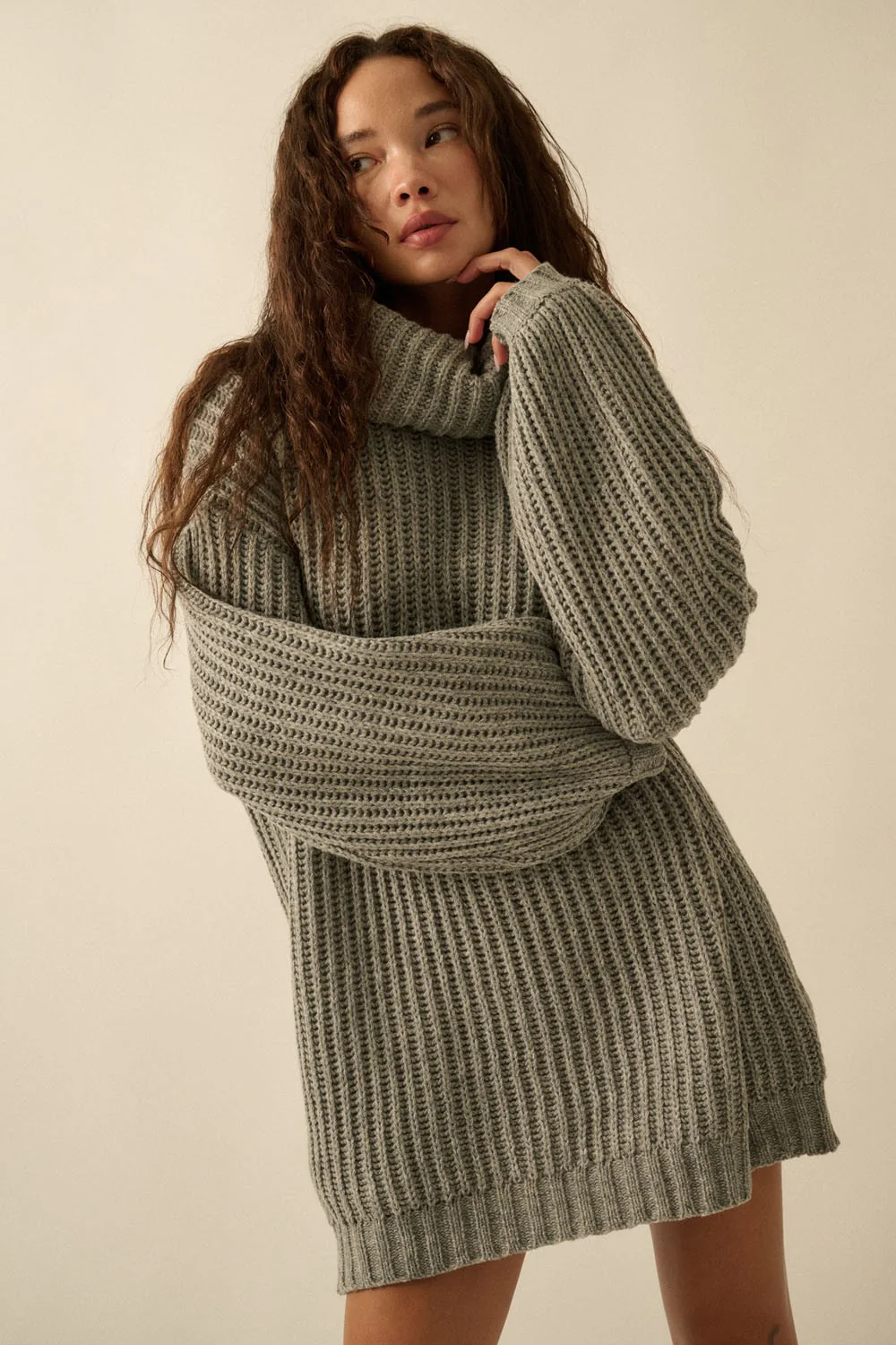 Charlie Knit Dress (Grey) - Image 8