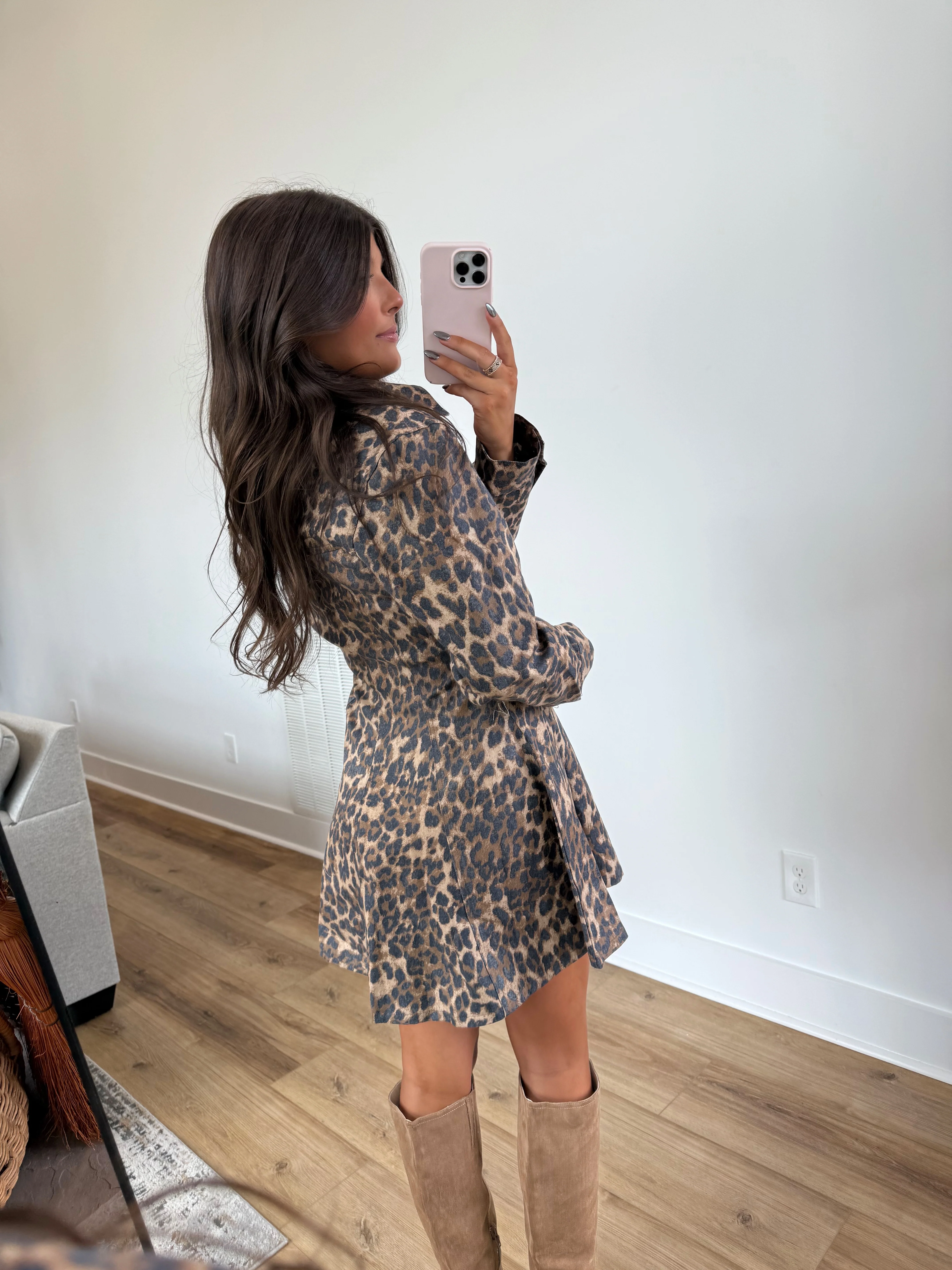 Cheetah Flare Mini Dress - Image 3