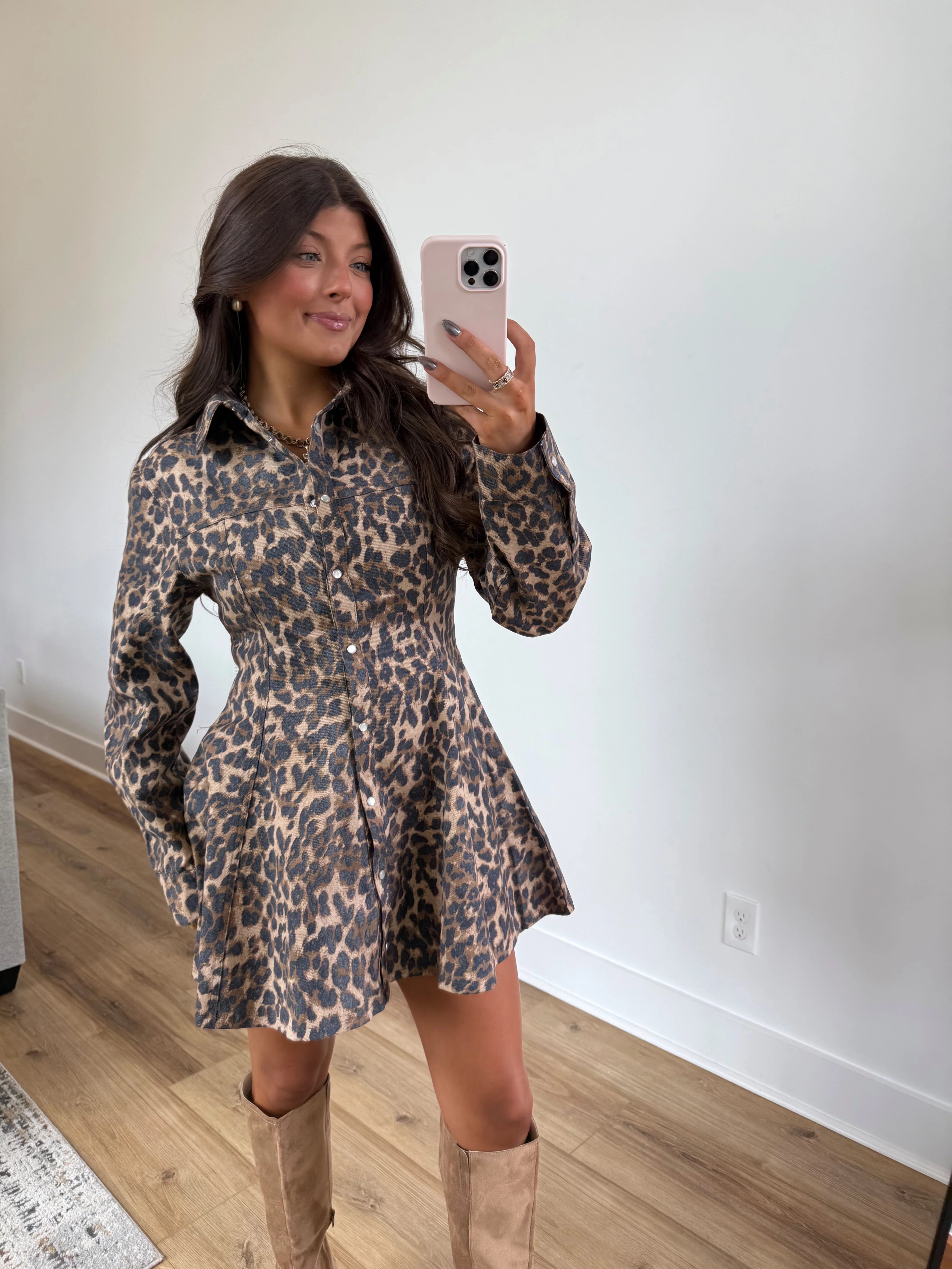 Cheetah Flare Mini Dress - Image 7