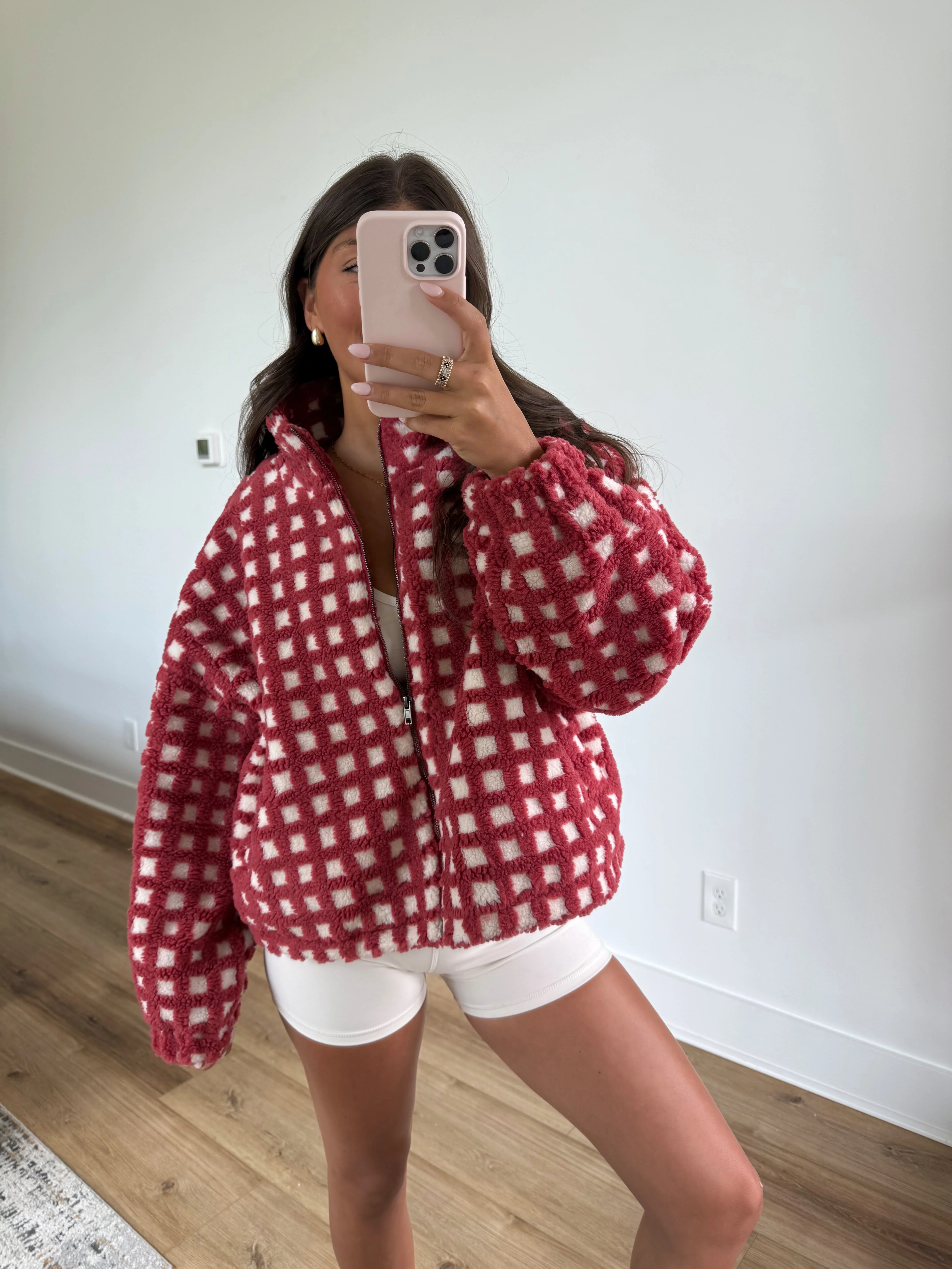 Cherry Check Fleece - Image 2