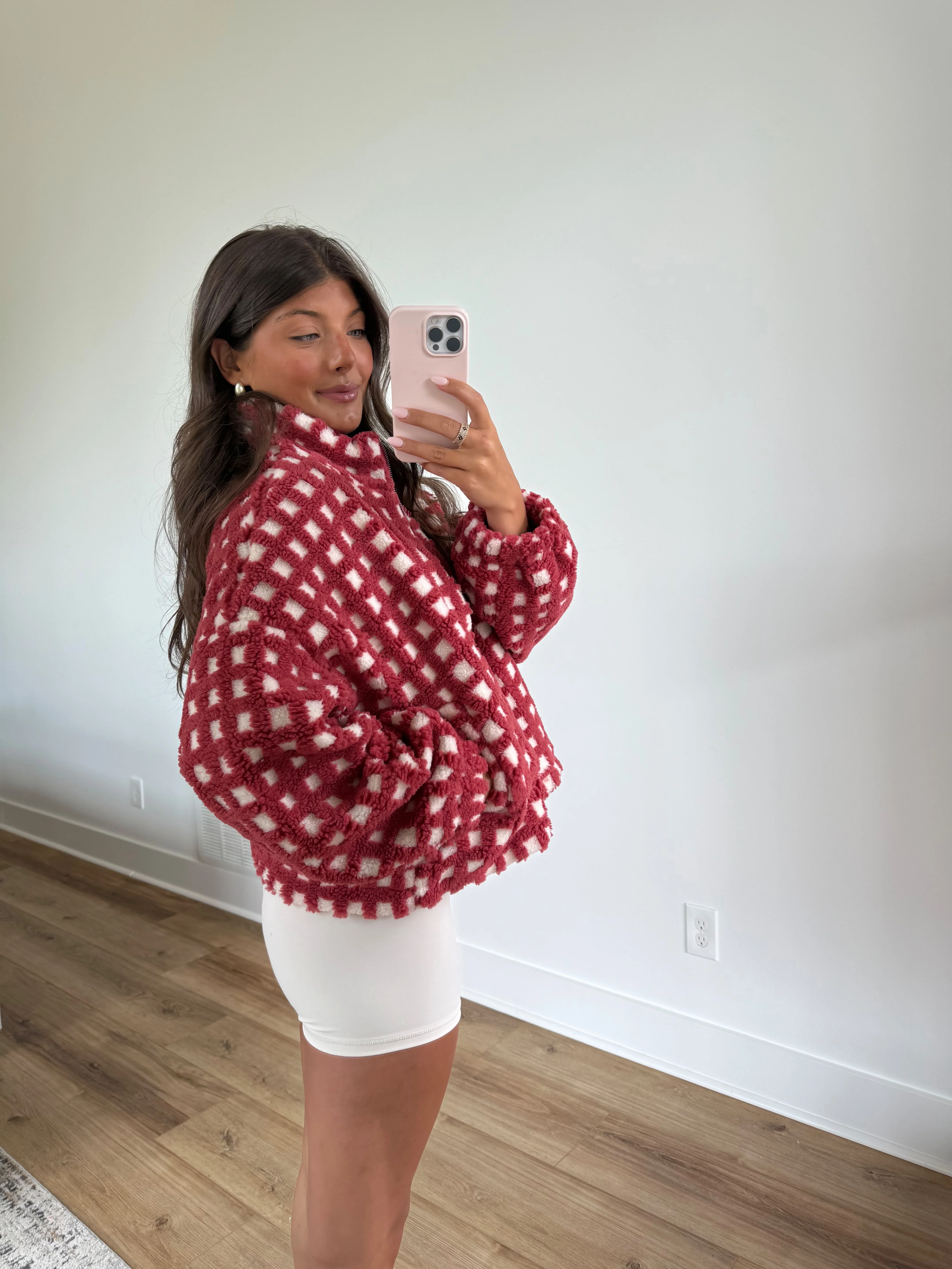 Cherry Check Fleece - Image 3