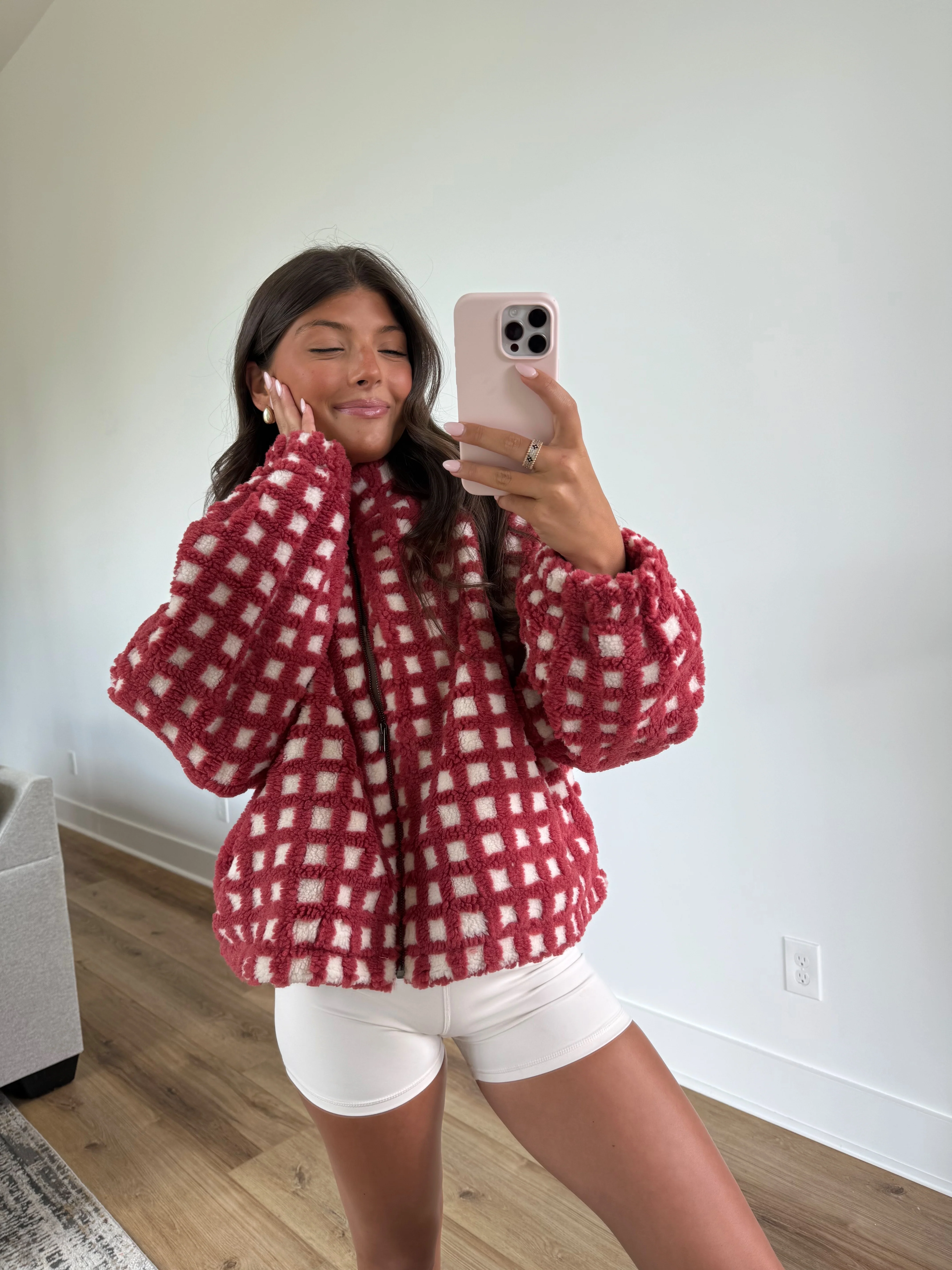 Cherry Check Fleece - Image 4