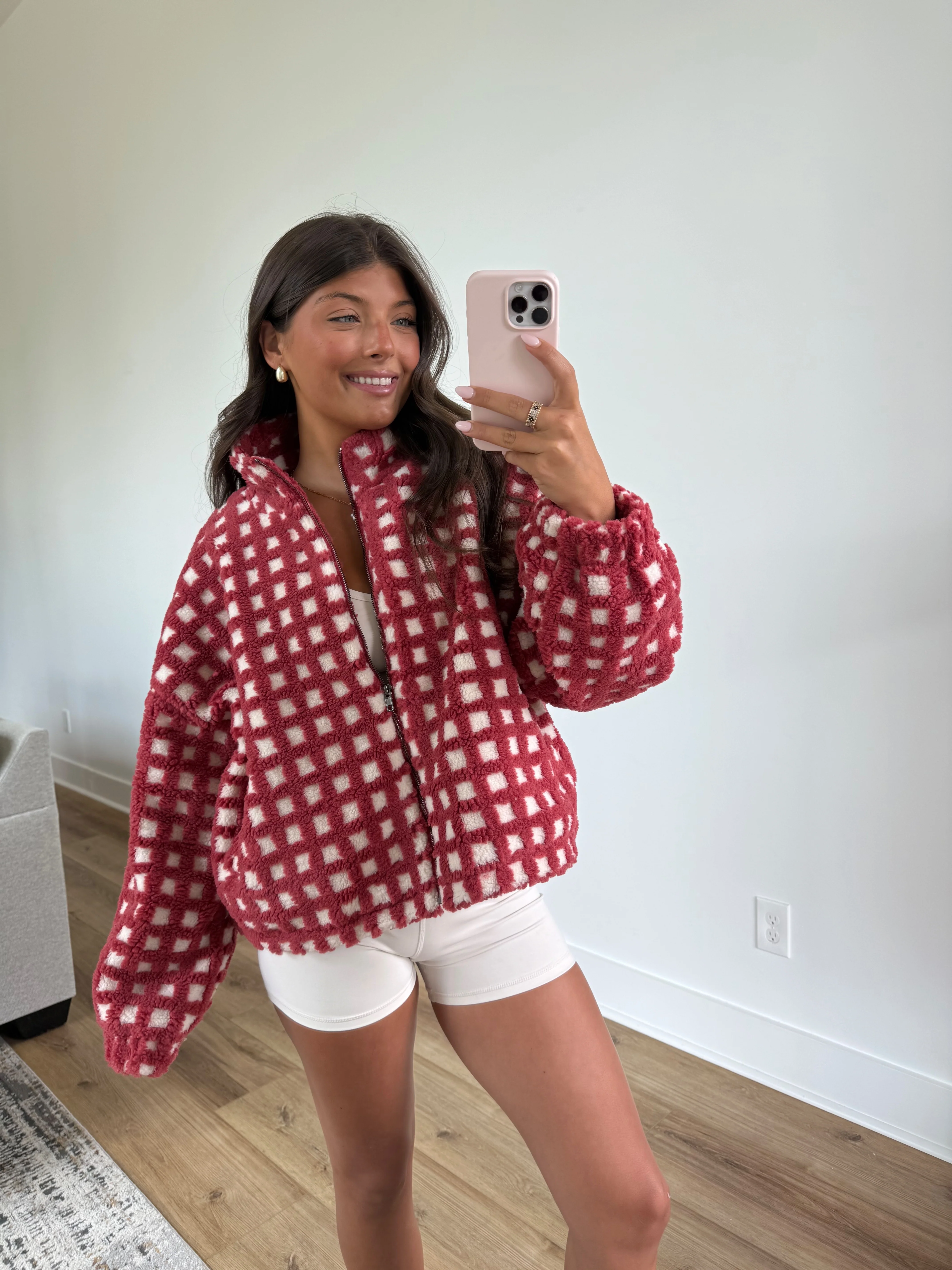 Cherry Check Fleece - Image 5