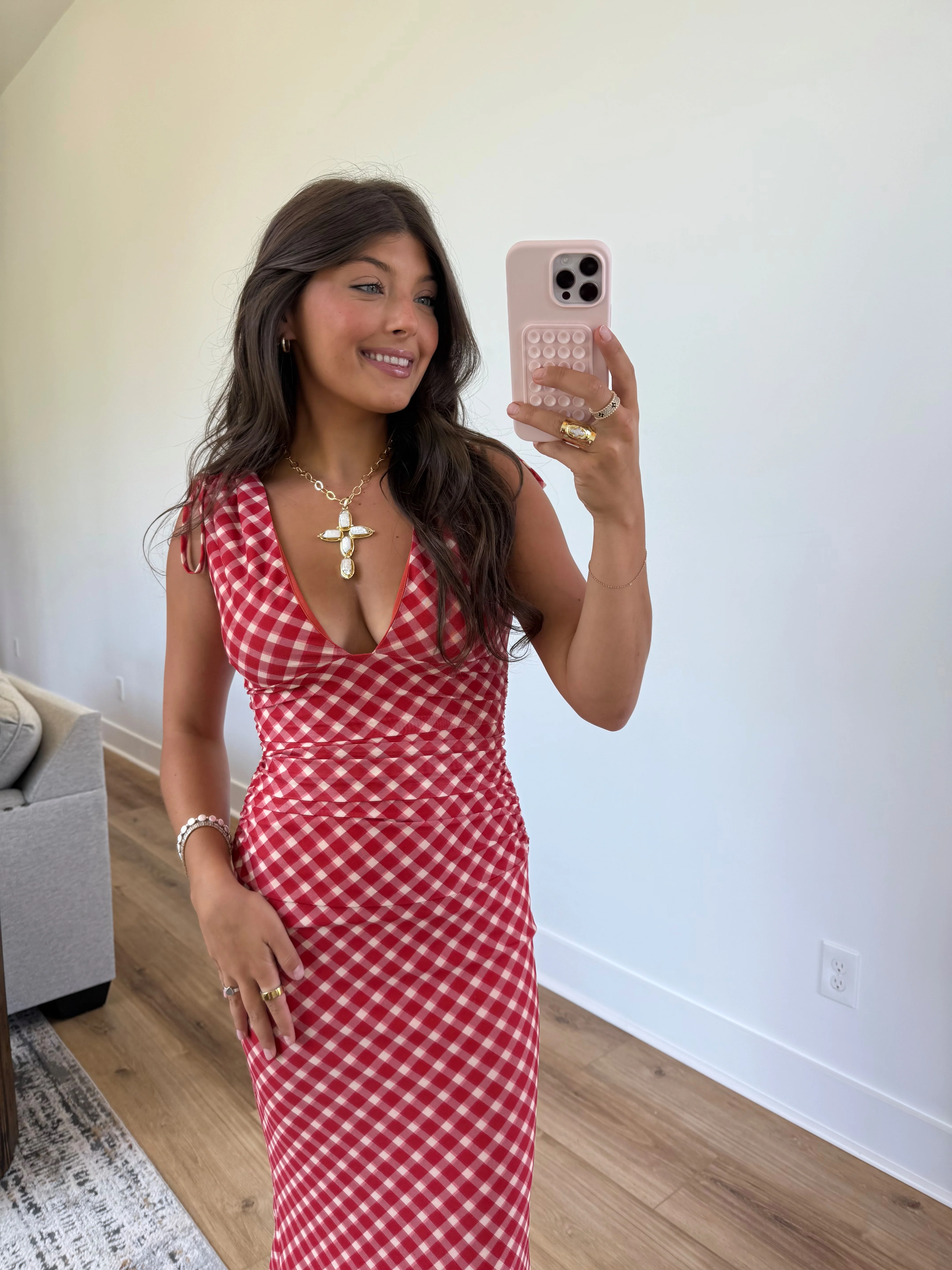 Cherrywood Gingham Midi Dress - Image 2