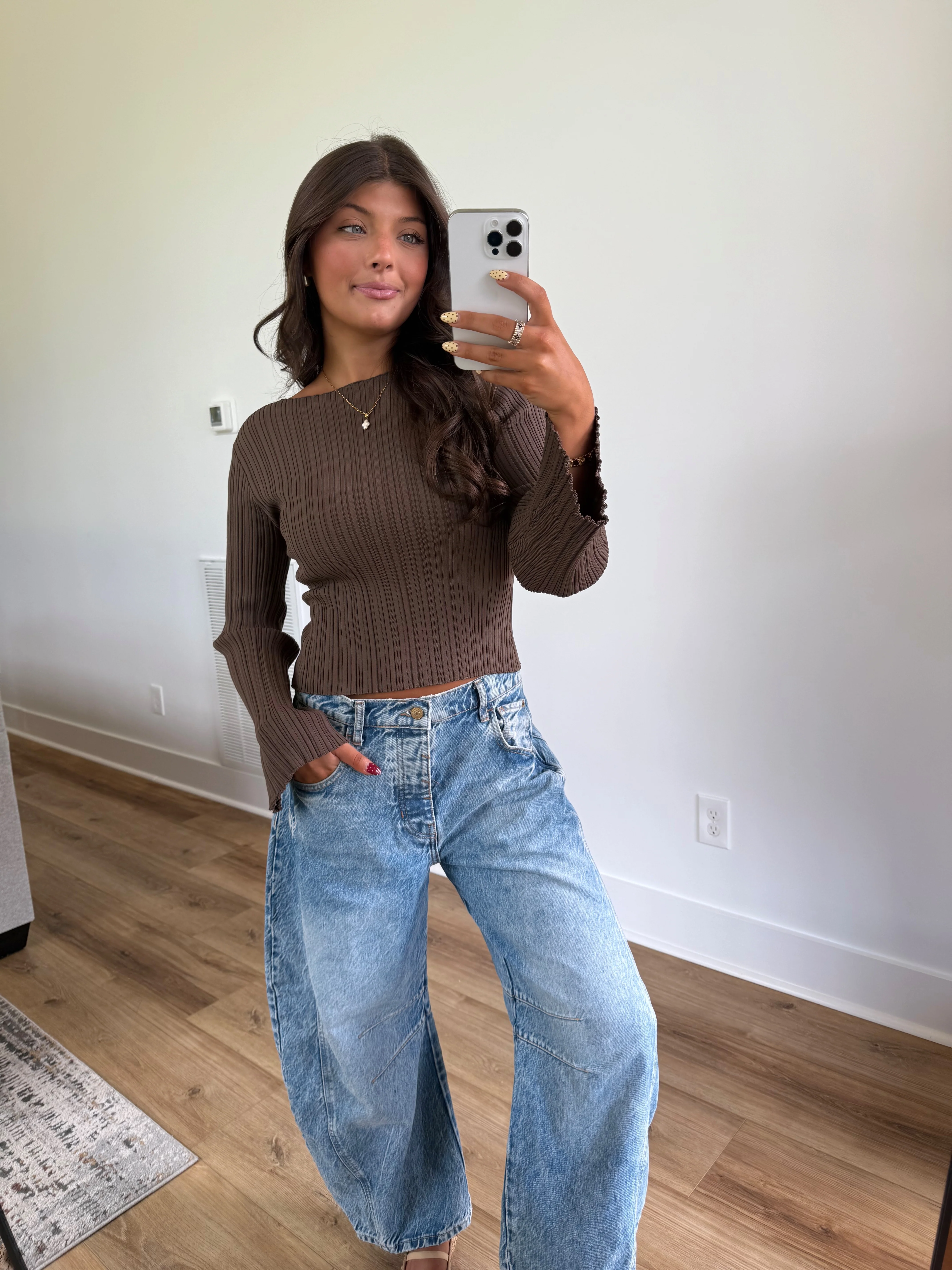 Chestnut Ribbed Top - Image 4