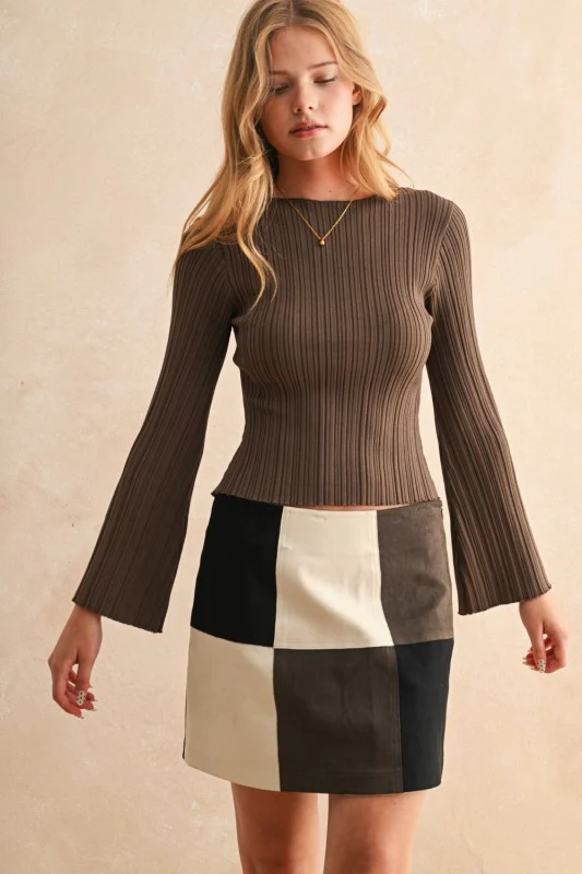 Chestnut Ribbed Top - Image 6