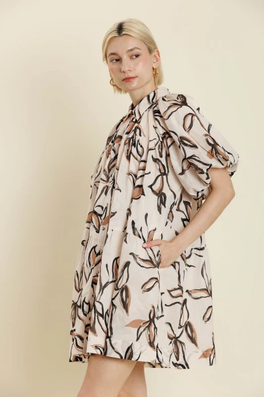 Cinnamon Leafs Mini Dress - Image 7