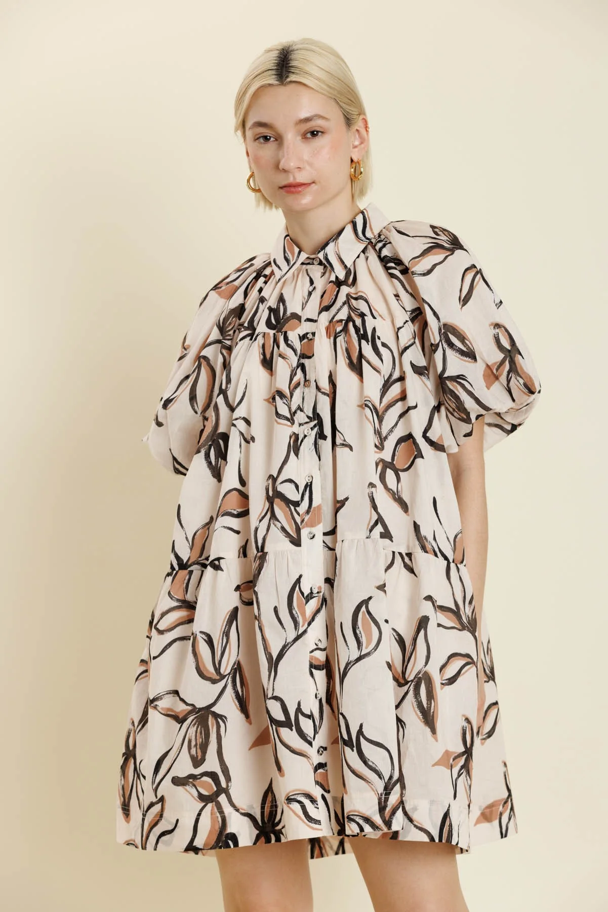 Cinnamon Leafs Mini Dress - Image 9