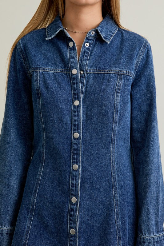 Classic Blue Jean Dress (Restock) - Image 11