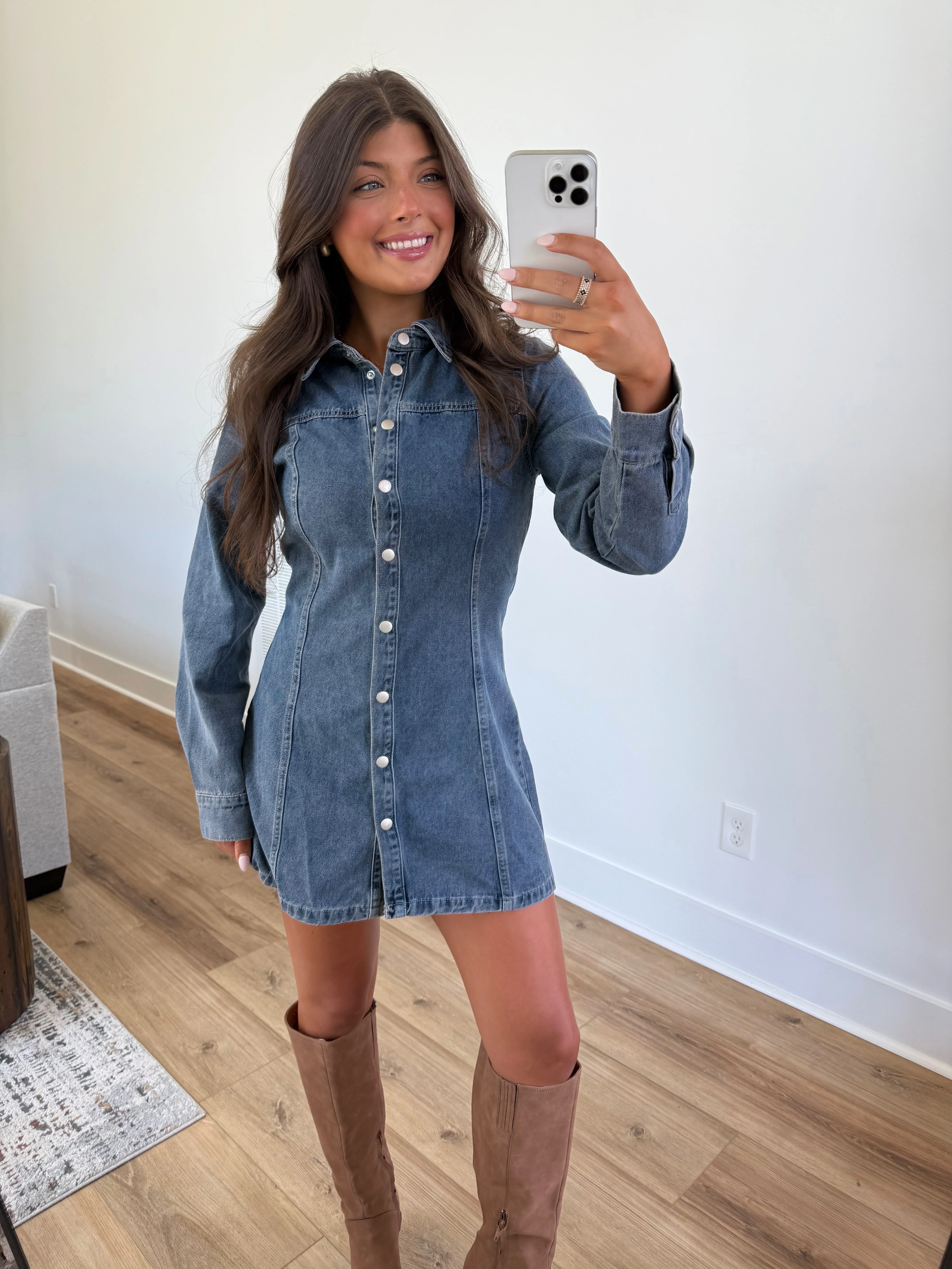 Classic Blue Jean Dress (Restock) - Image 2