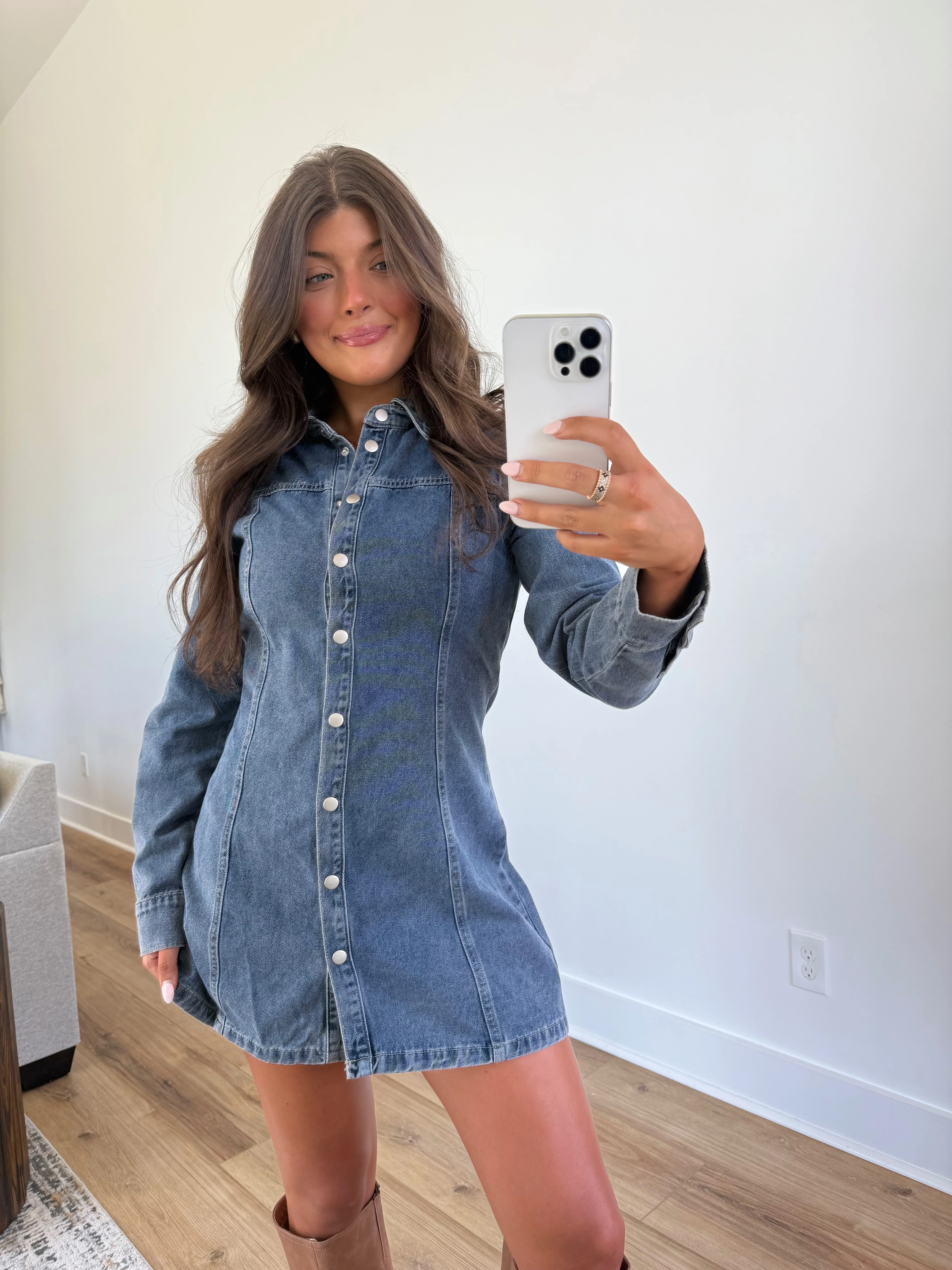 Classic Blue Jean Dress (Restock) - Image 3
