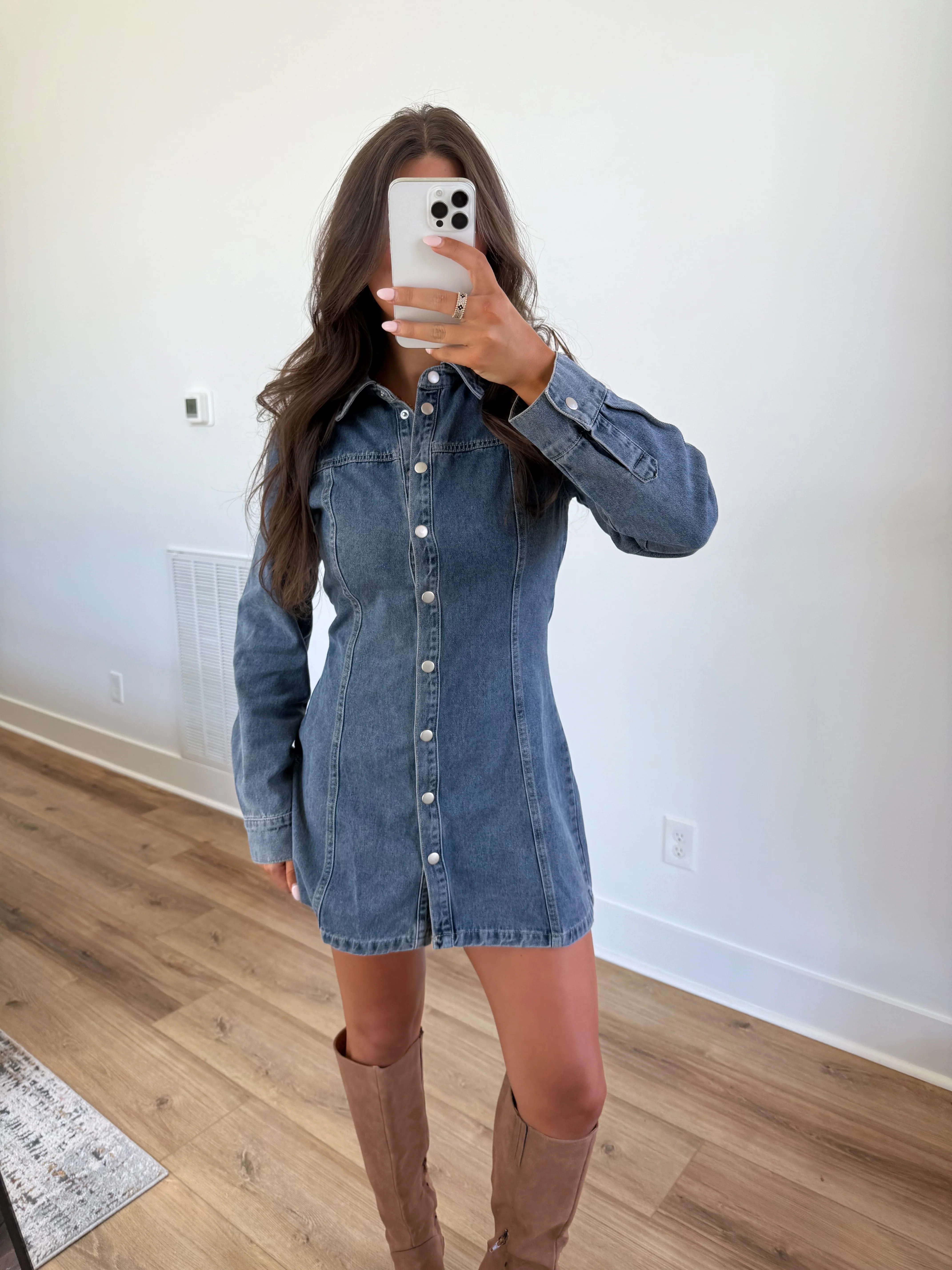 Classic Blue Jean Dress (Restock) - Image 5