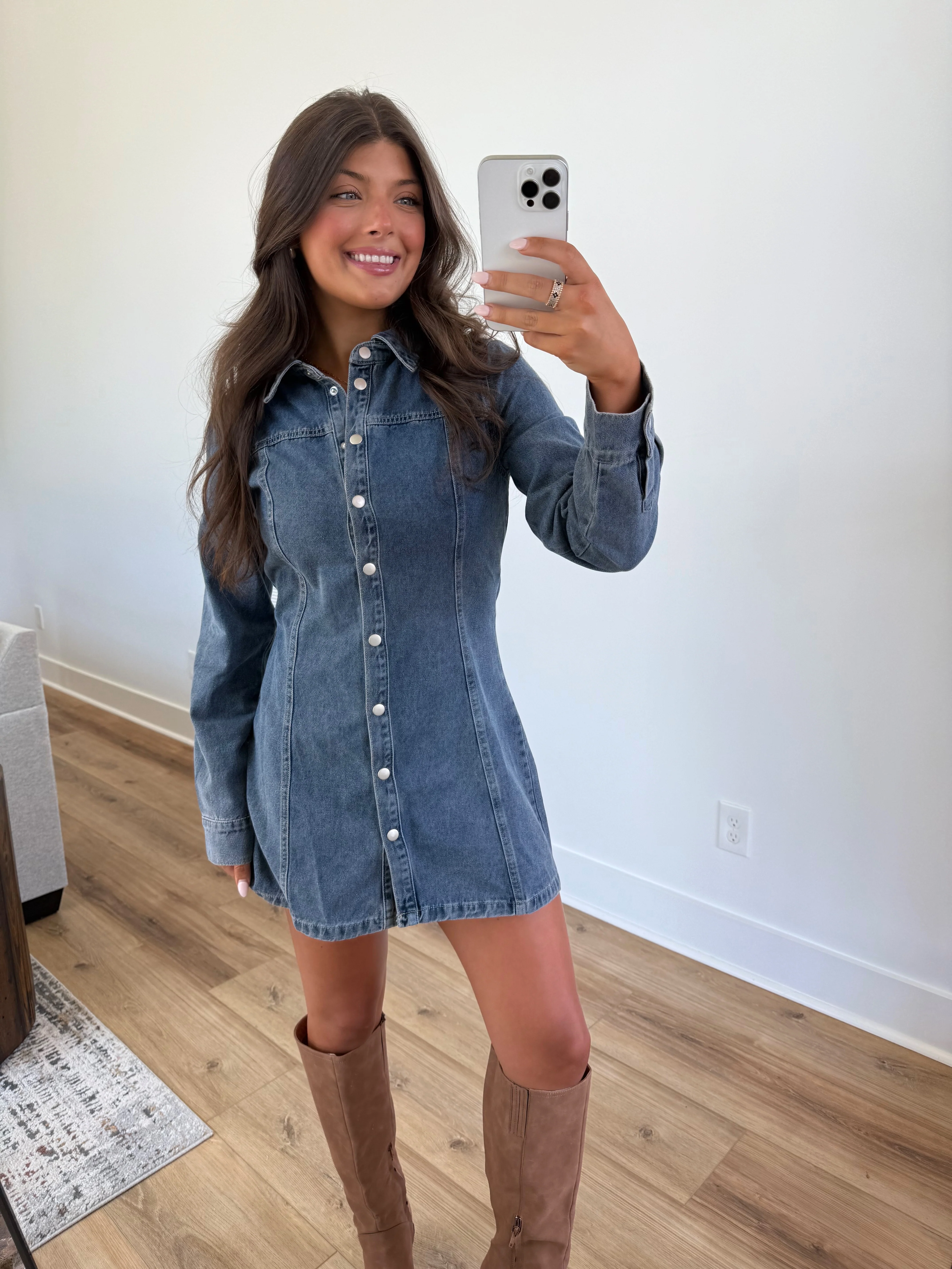 Classic Blue Jean Dress (Restock) - Image 6