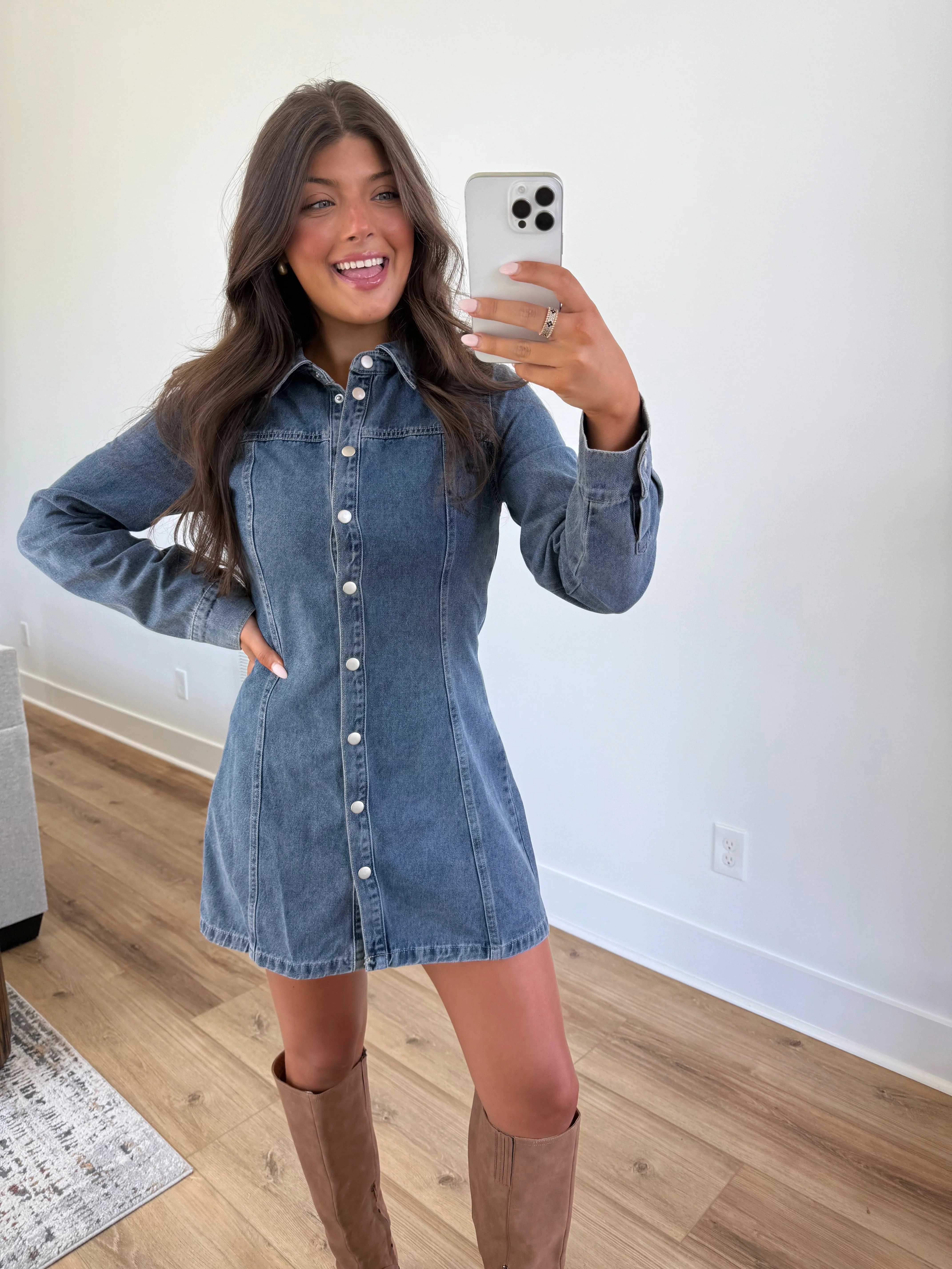 Classic Blue Jean Dress (Restock) - Image 8
