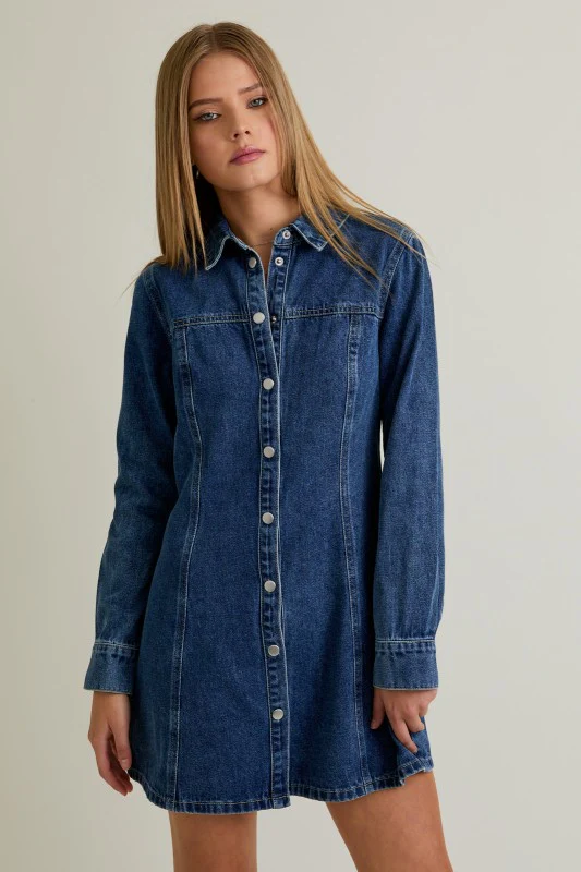 Classic Blue Jean Dress (Restock) - Image 9