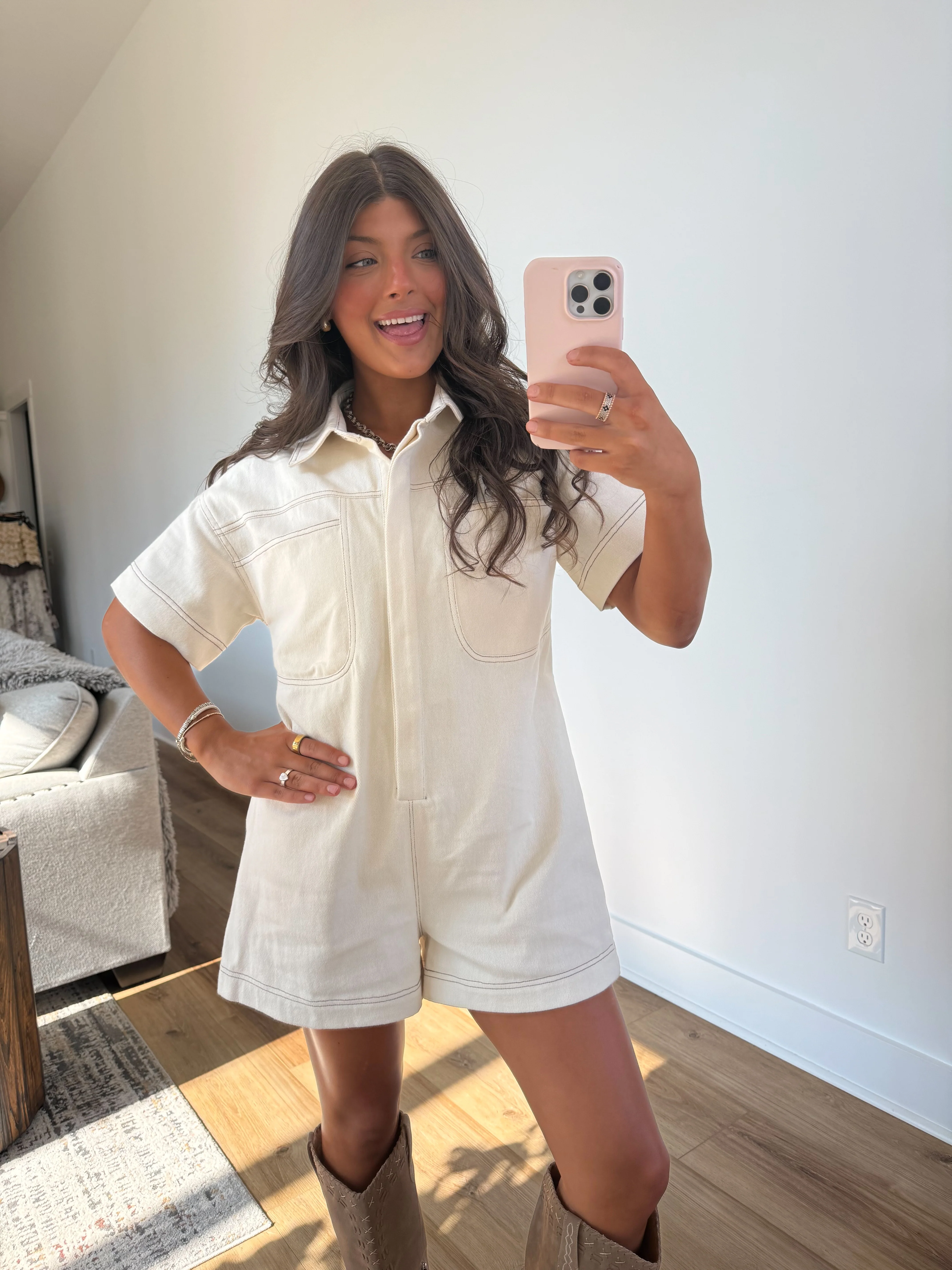 Claudia Cream Romper - Image 5