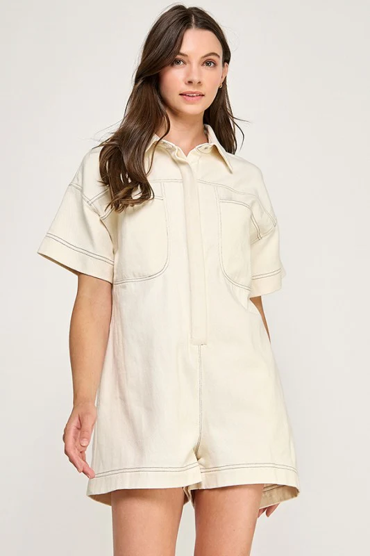 Claudia Cream Romper - Image 7
