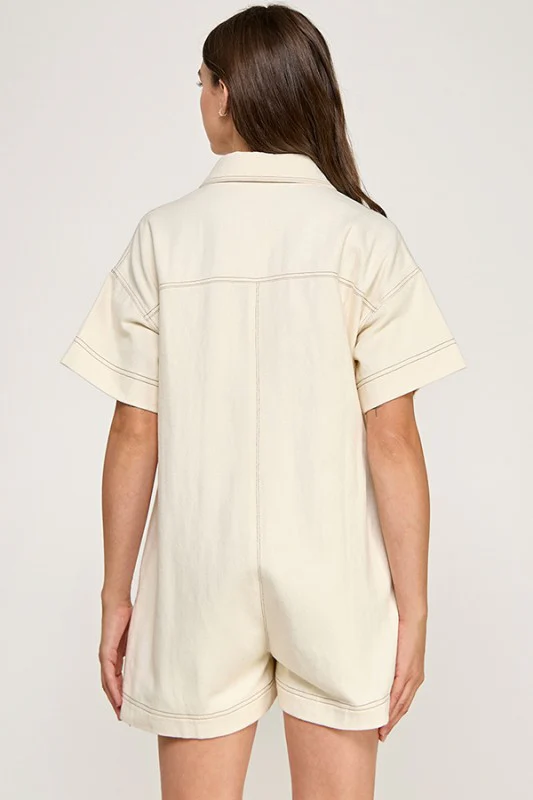 Claudia Cream Romper - Image 8