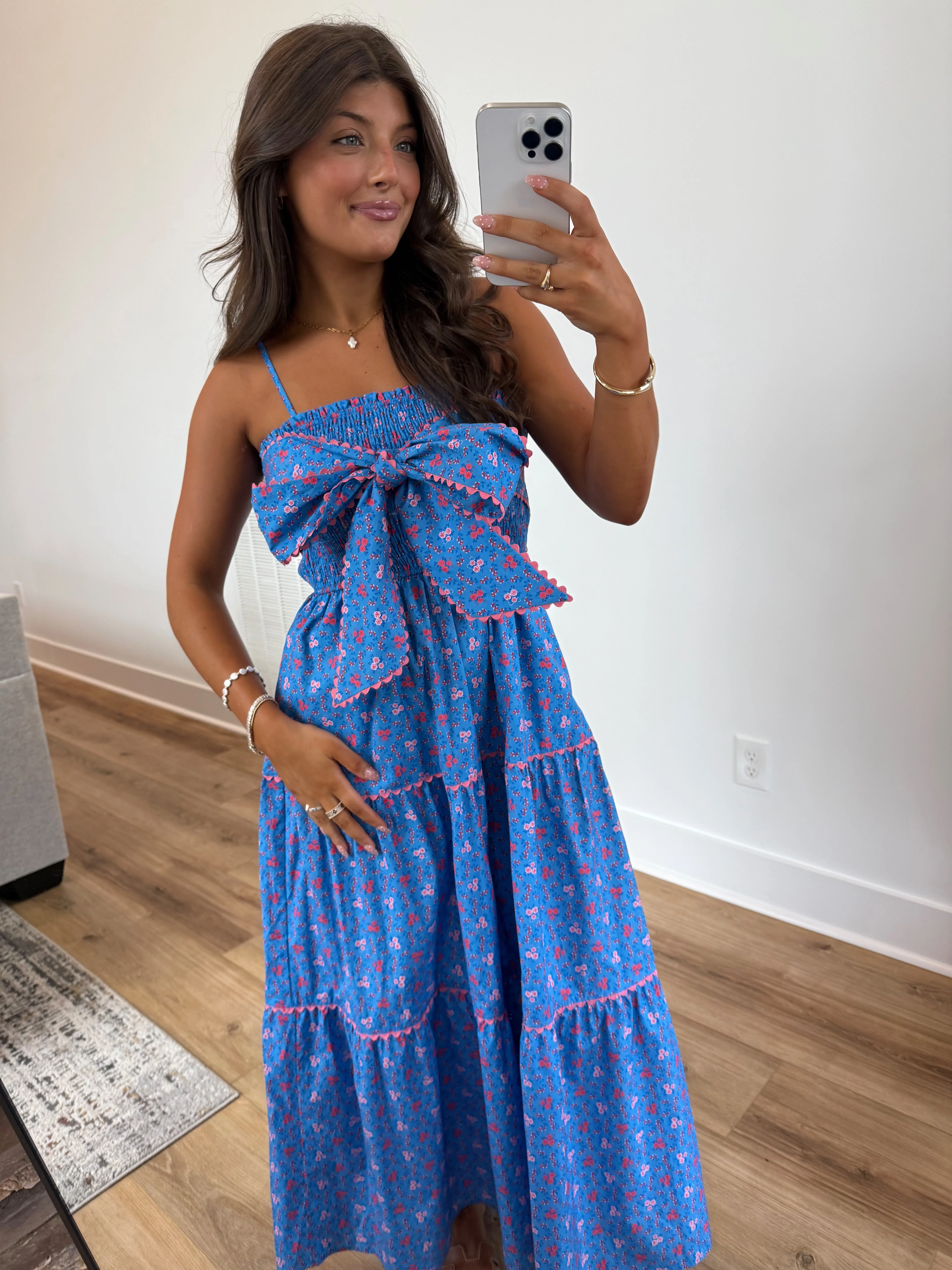 Cobalt Bow Maxi Dress - Image 3