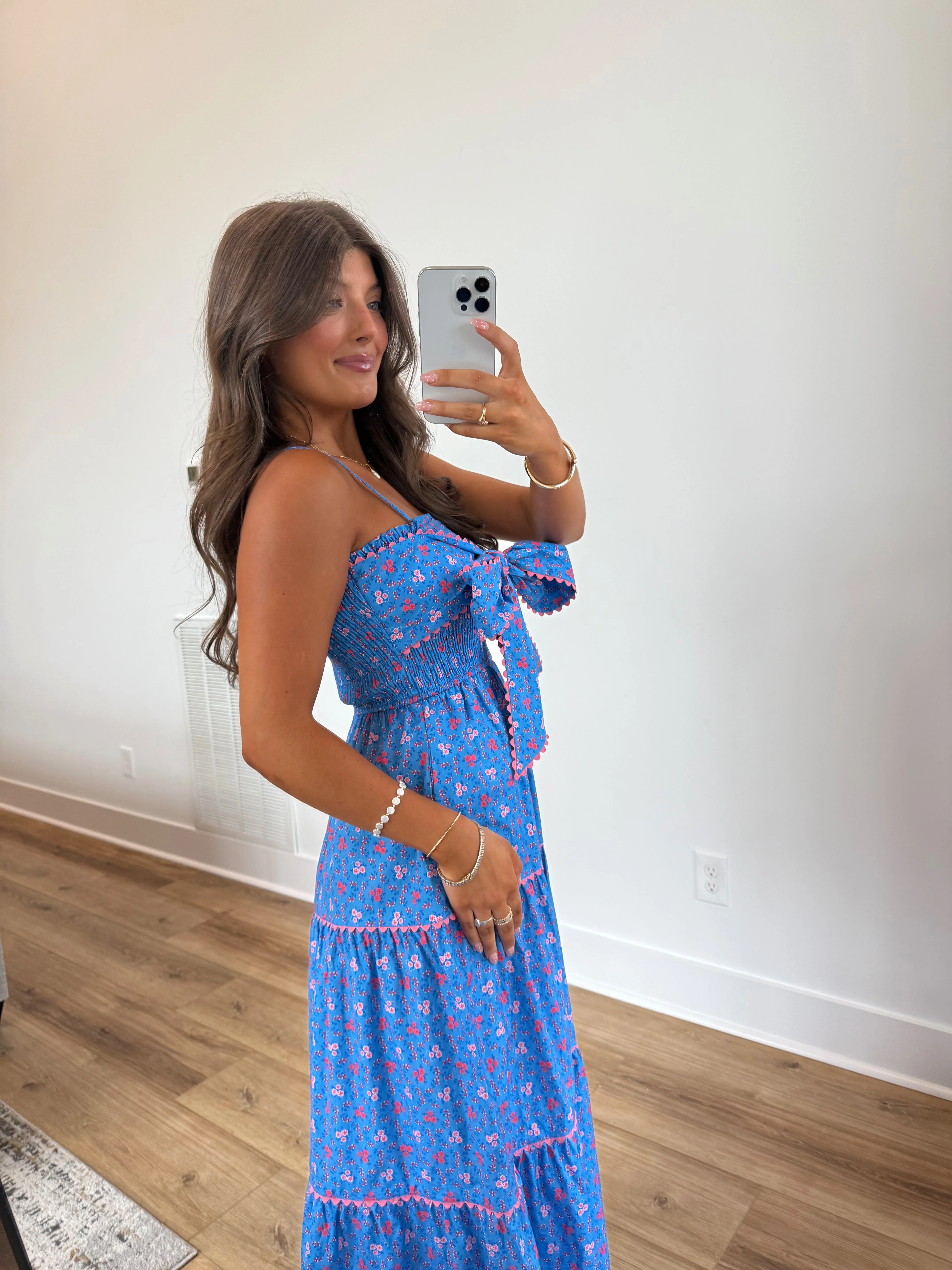 Cobalt Bow Maxi Dress - Image 4