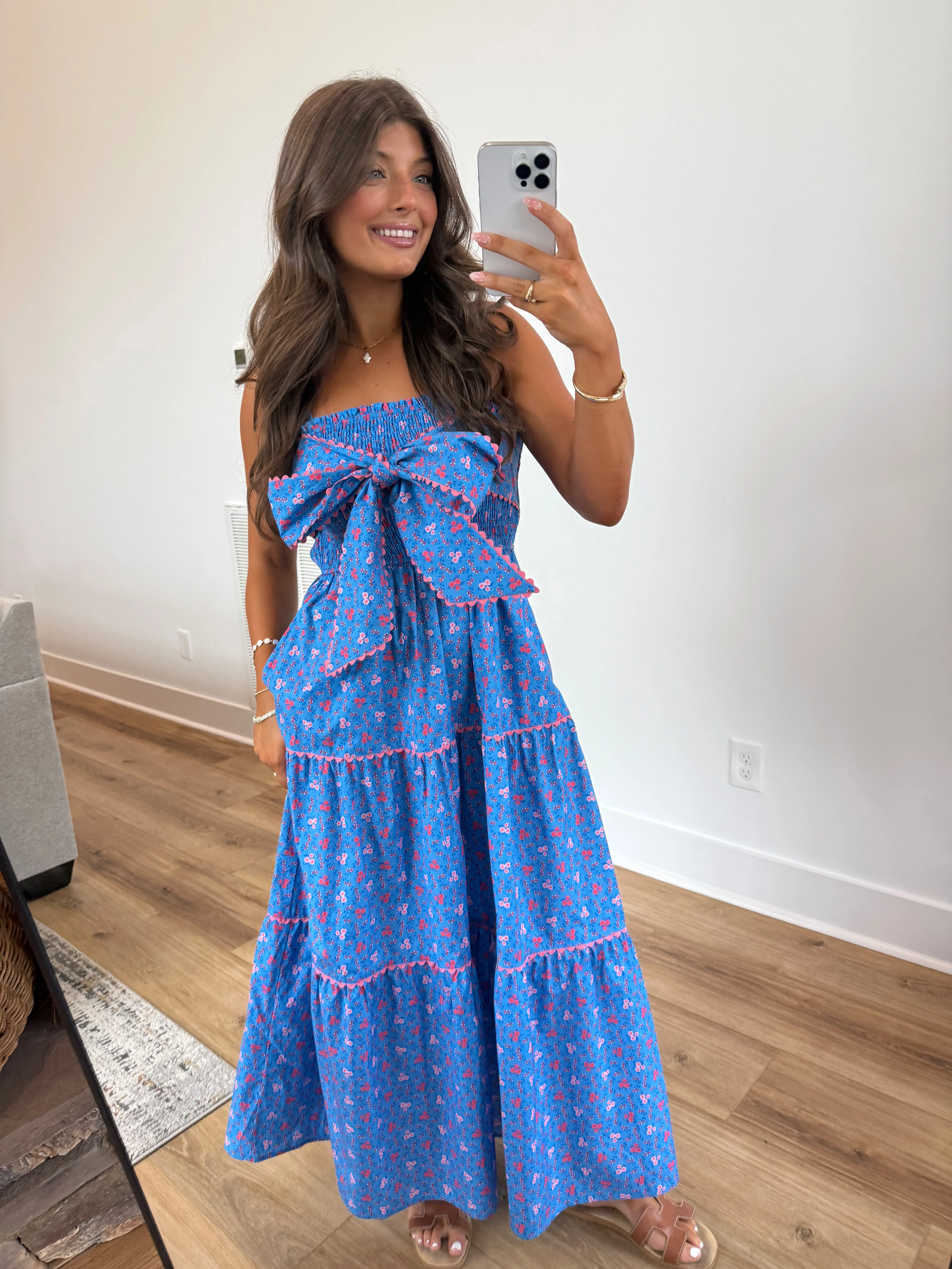 Cobalt Bow Maxi Dress - Image 5