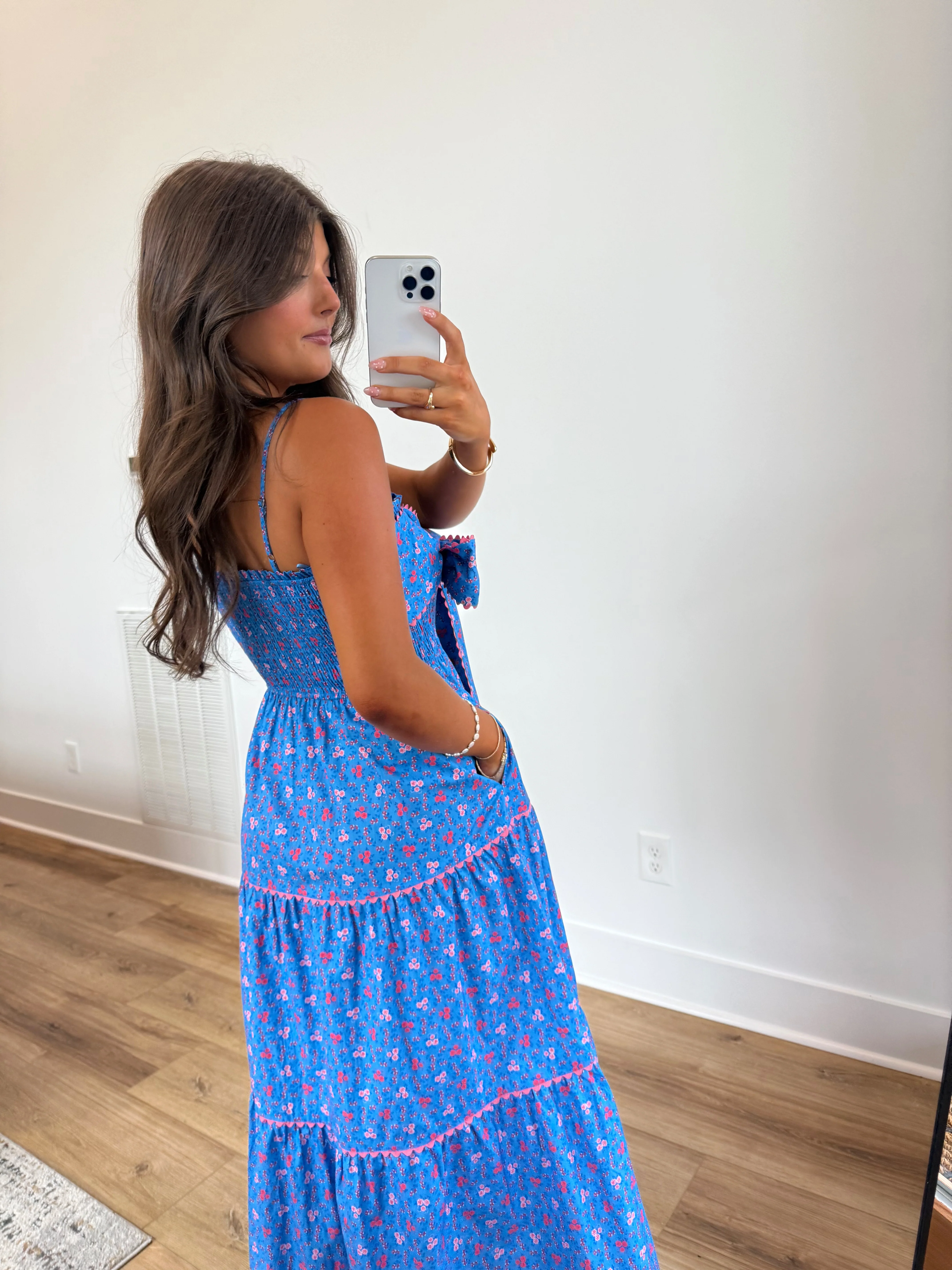 Cobalt Bow Maxi Dress - Image 6