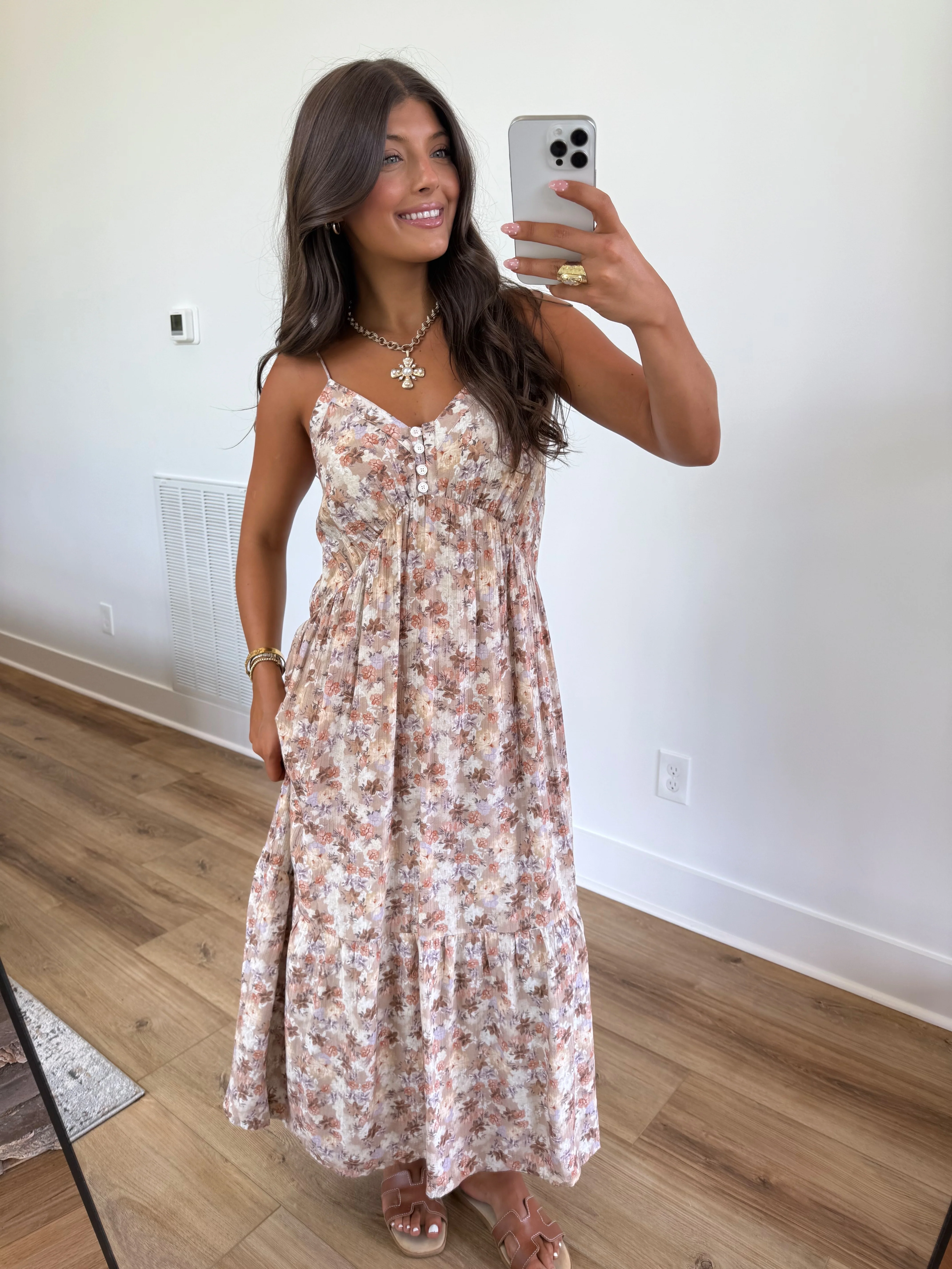 Cocoa Bloom Maxi Dress