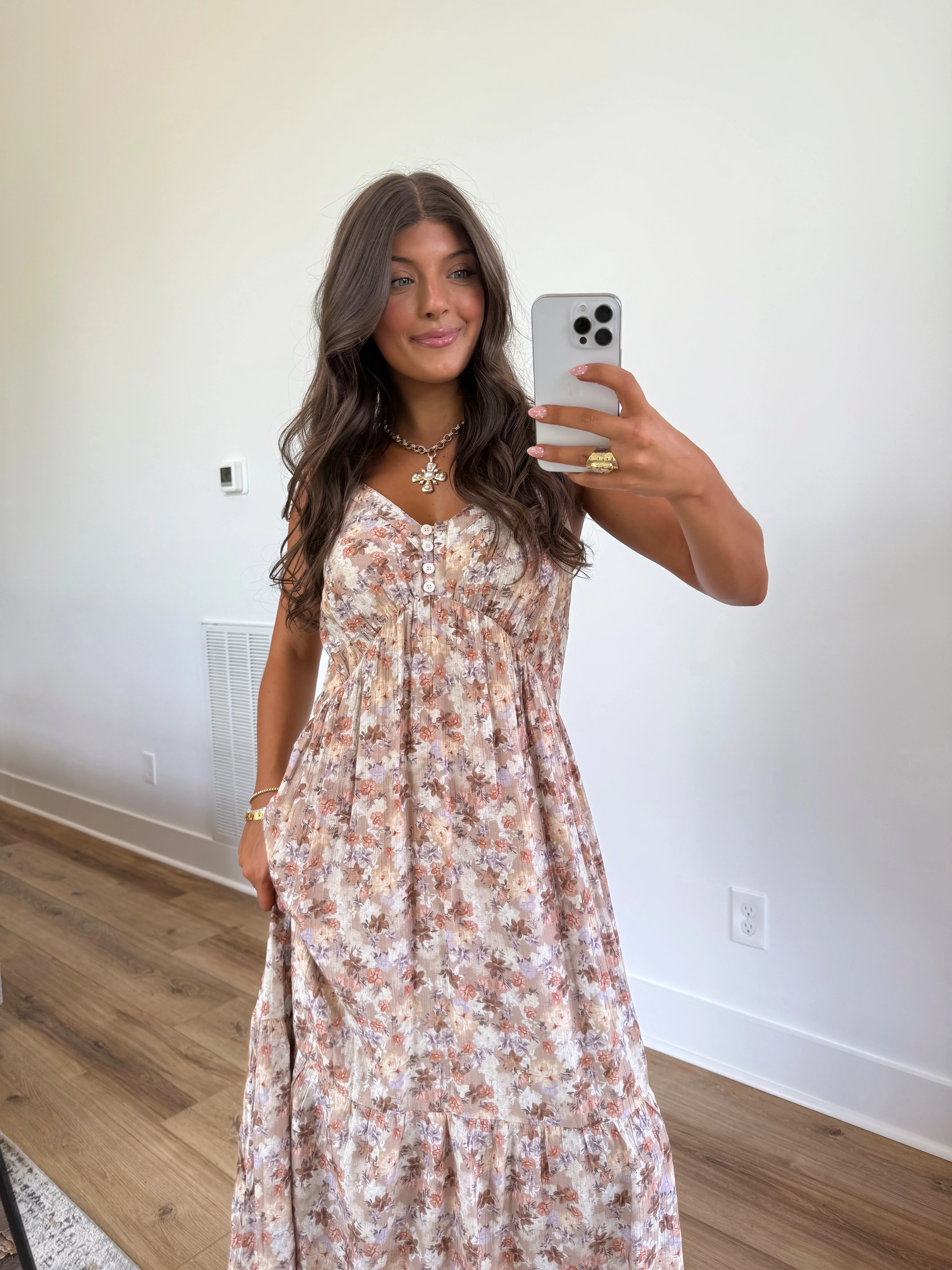 Cocoa Bloom Maxi Dress - Image 4