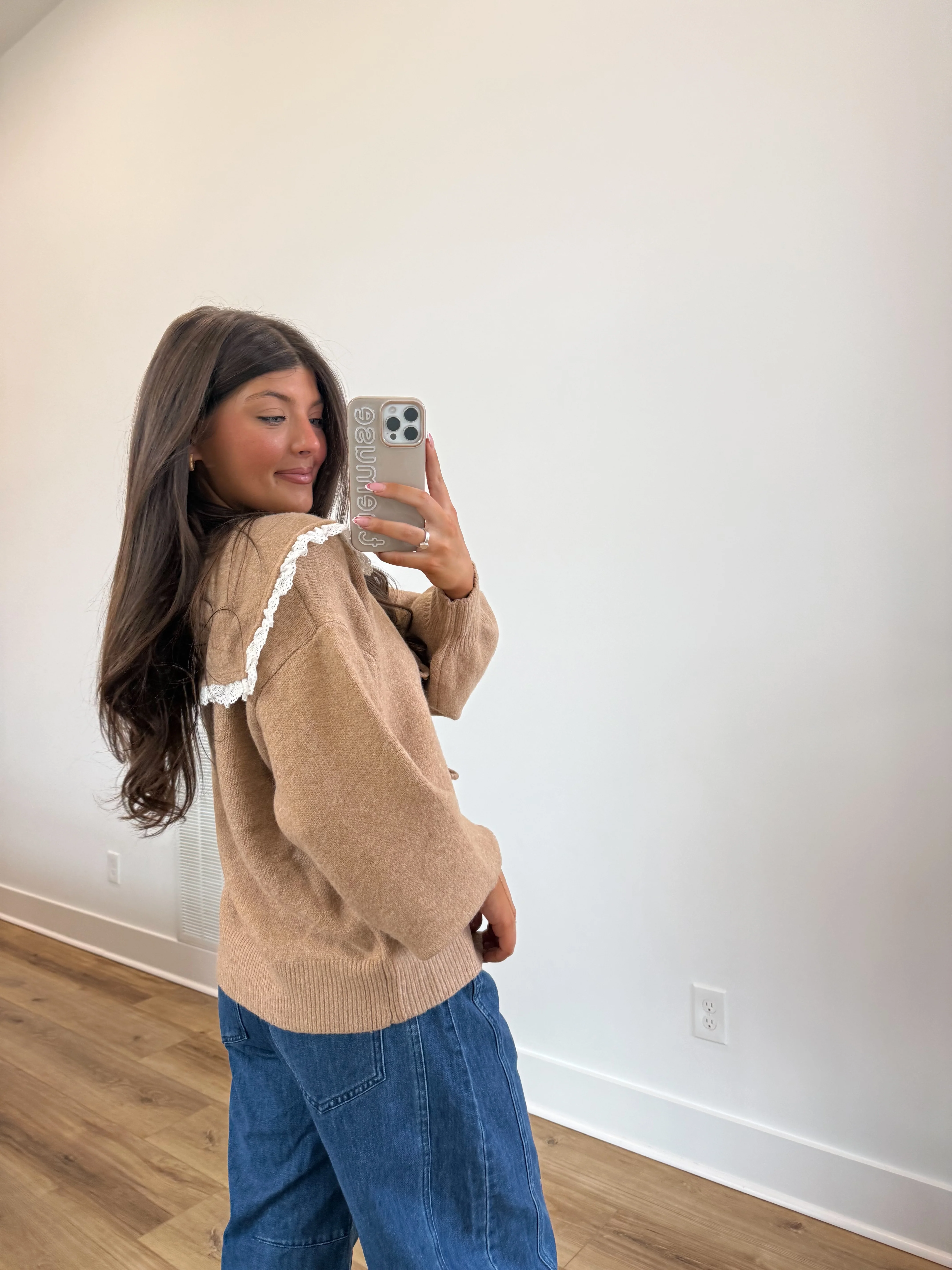 Cocoa Lace Cardigan - Image 3