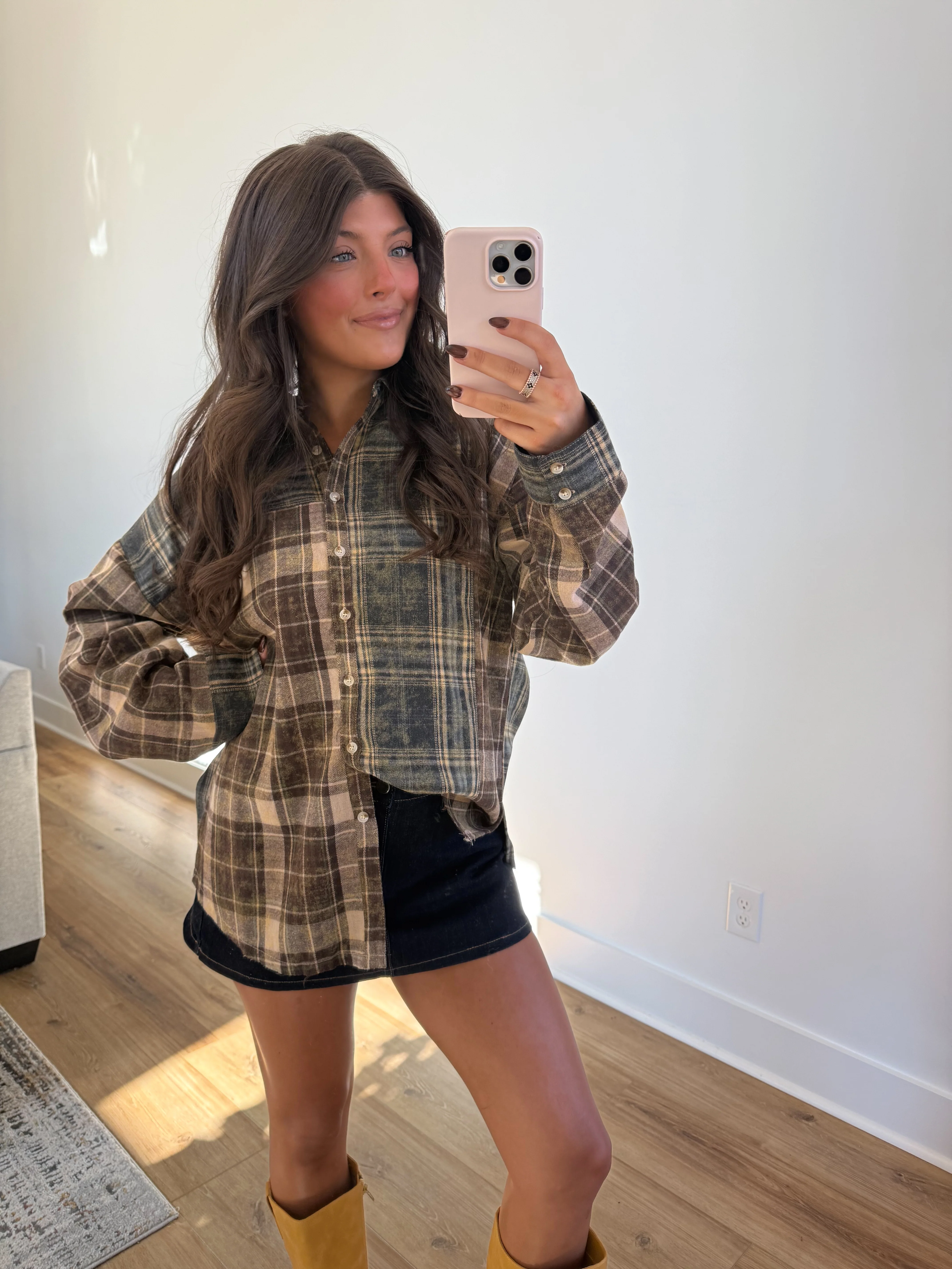 Colorblock Plaid Flannel - Image 3